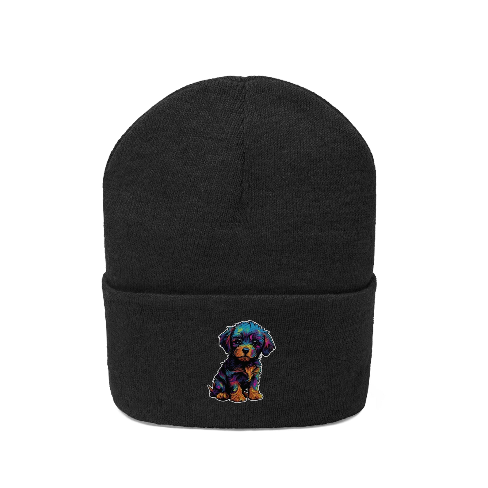 Knit Beanie - Puppy Pop Art 04