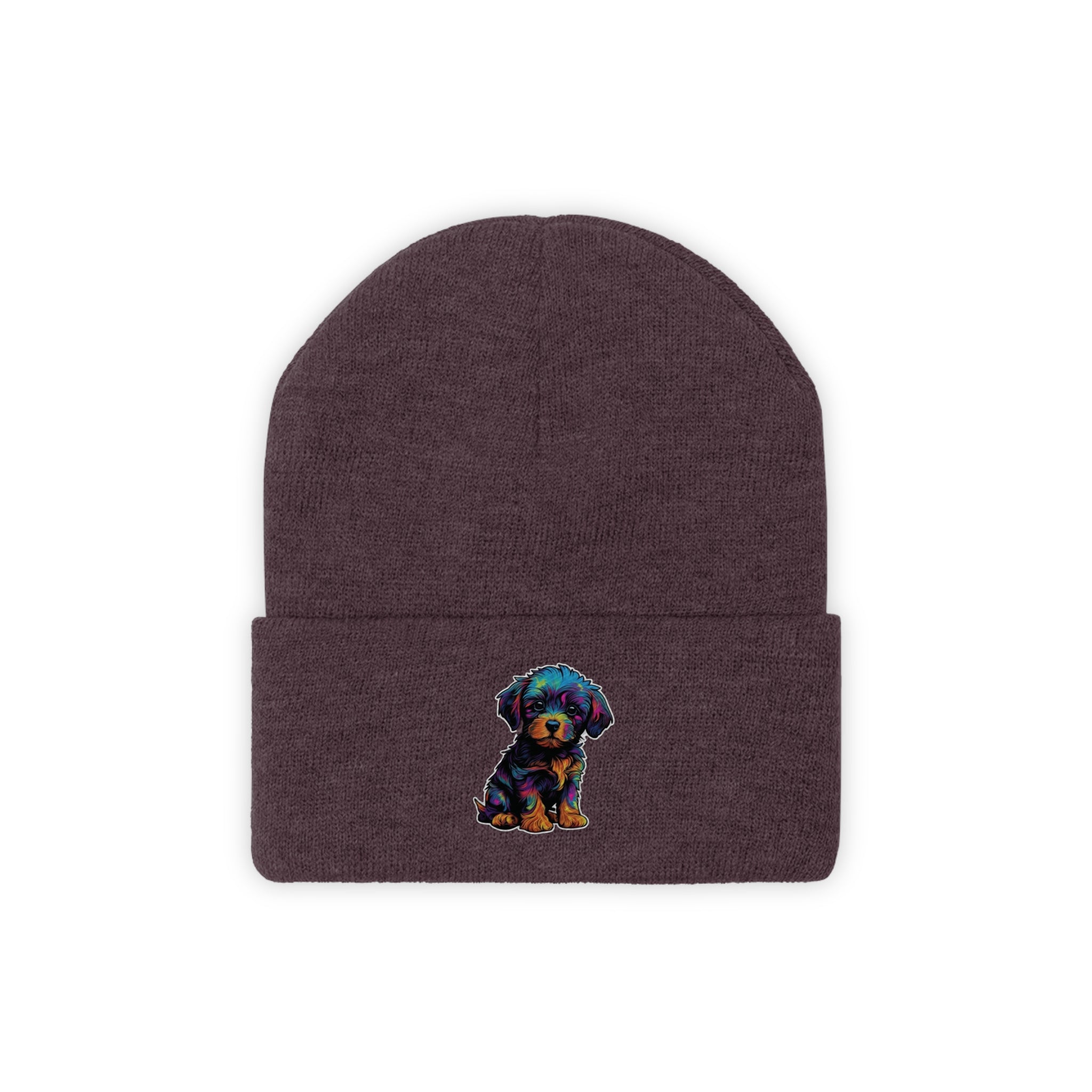 Knit Beanie - Puppy Pop Art 04