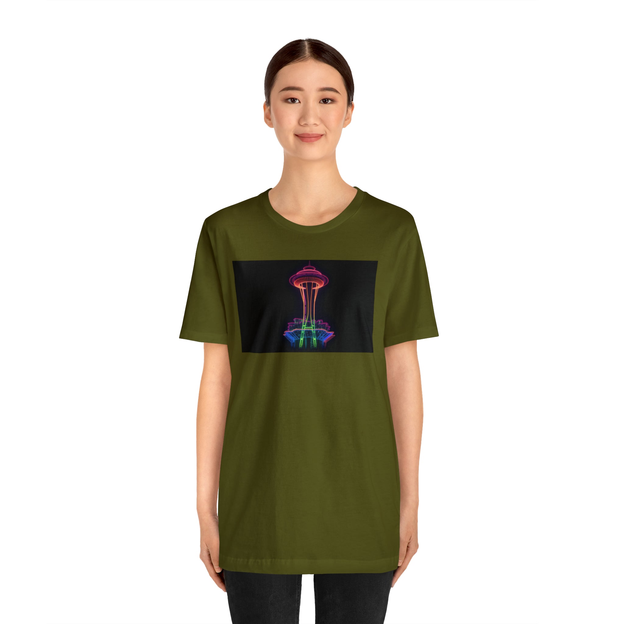 Unisex Jersey Short Sleeve Tee - Space Needle, Seattle, USA