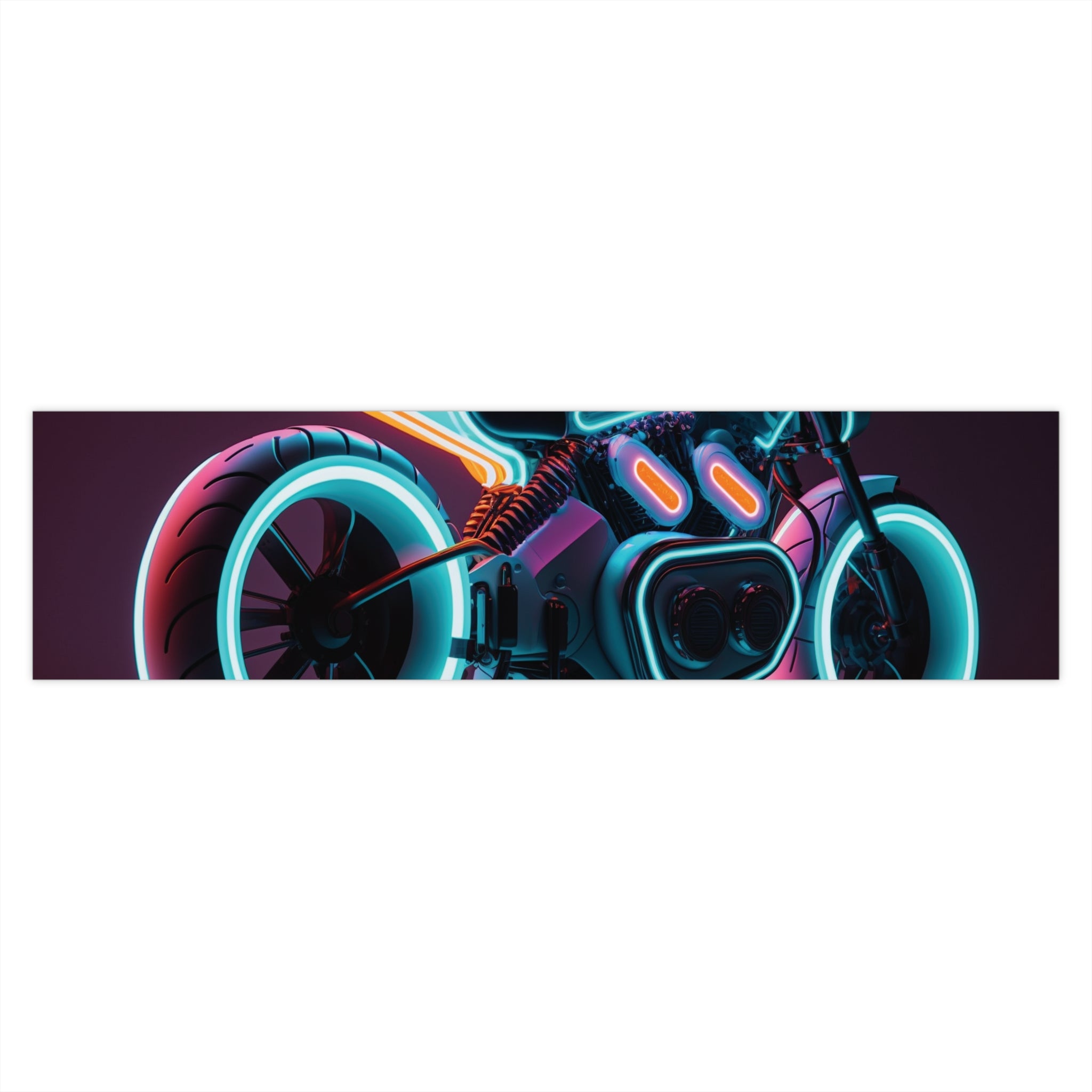 Bumper Stickers - Neon Motorcycle Design 09