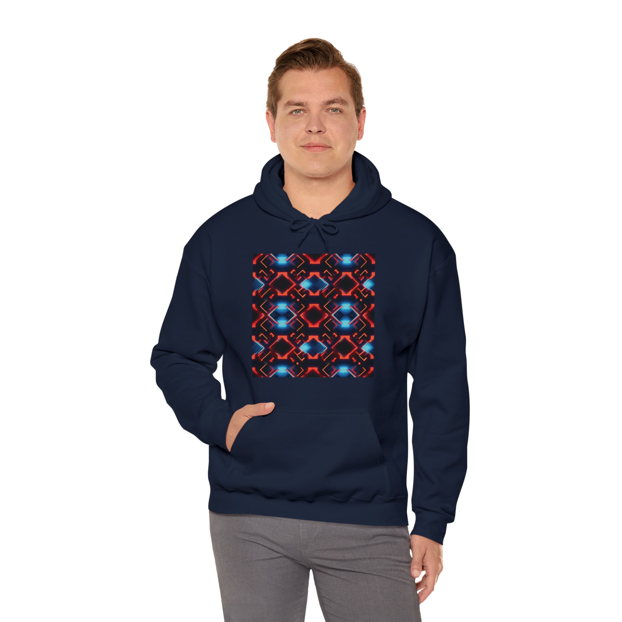 Unisex Heavy Blend™ Hooded Sweatshirt - Abstract Neon Designs 07
