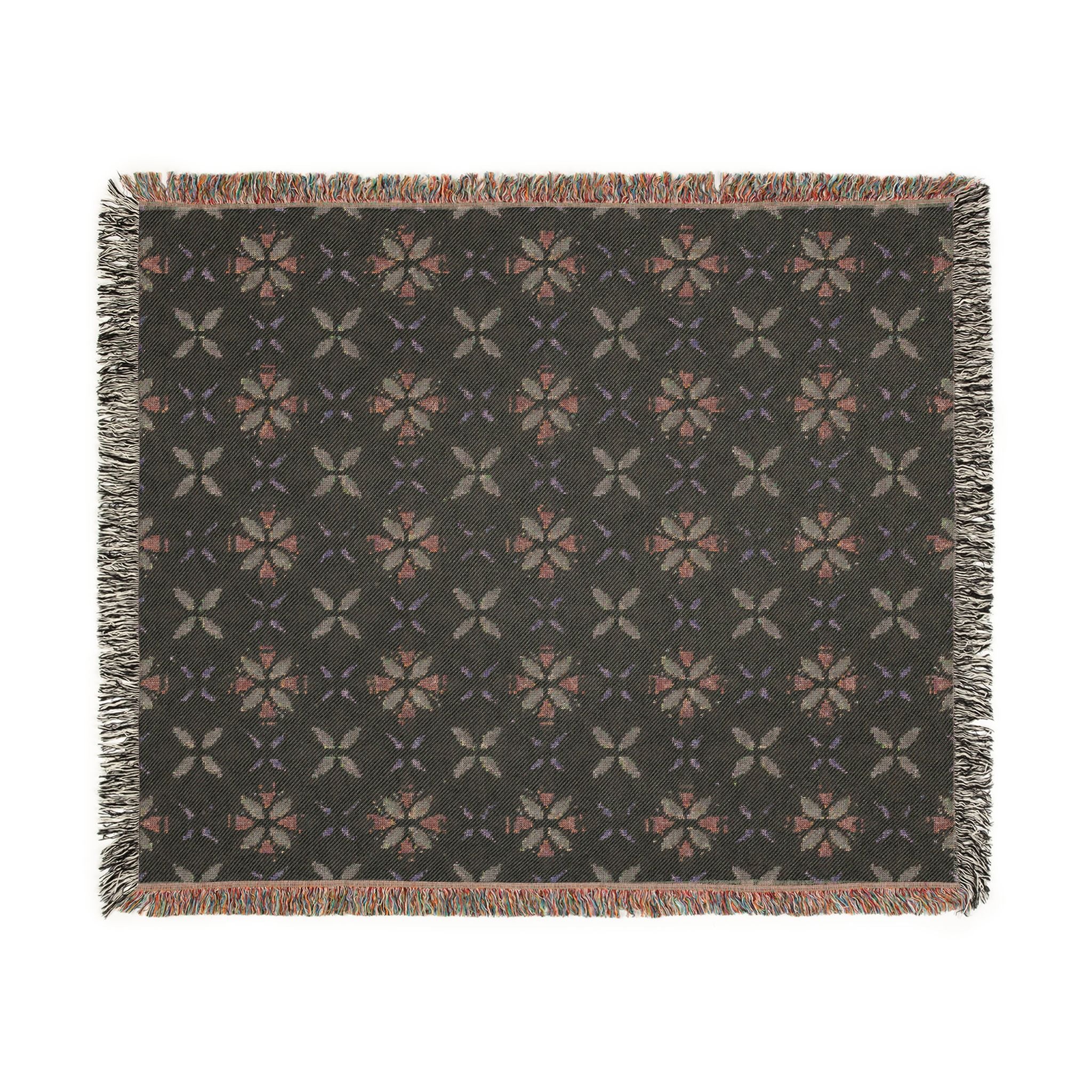 Woven Throw Blanket — Reversible Cozy Check Pattern for Living Room & Cabin - Design 10