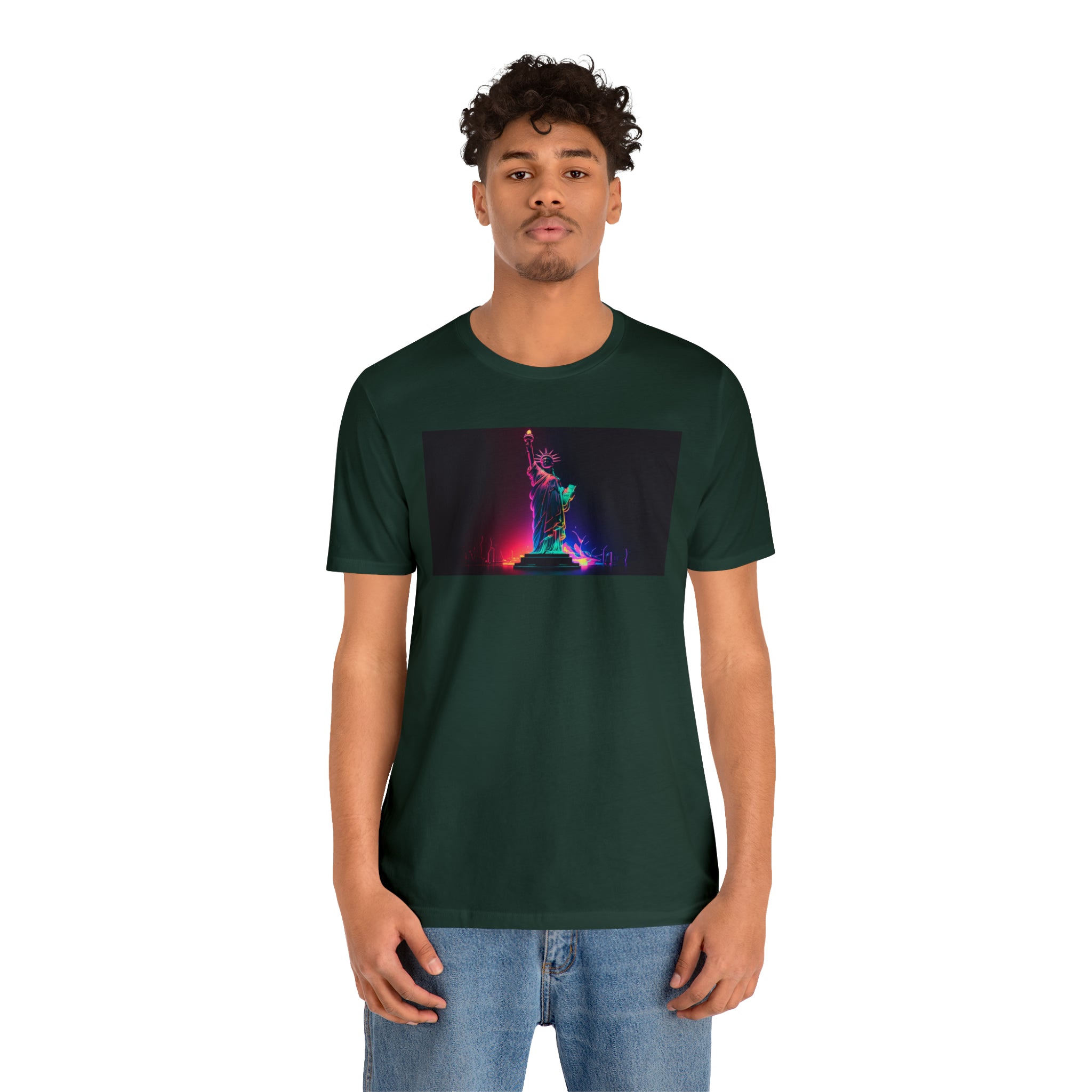 Unisex Jersey Short Sleeve Tee - Statue of Liberty, New York, USA