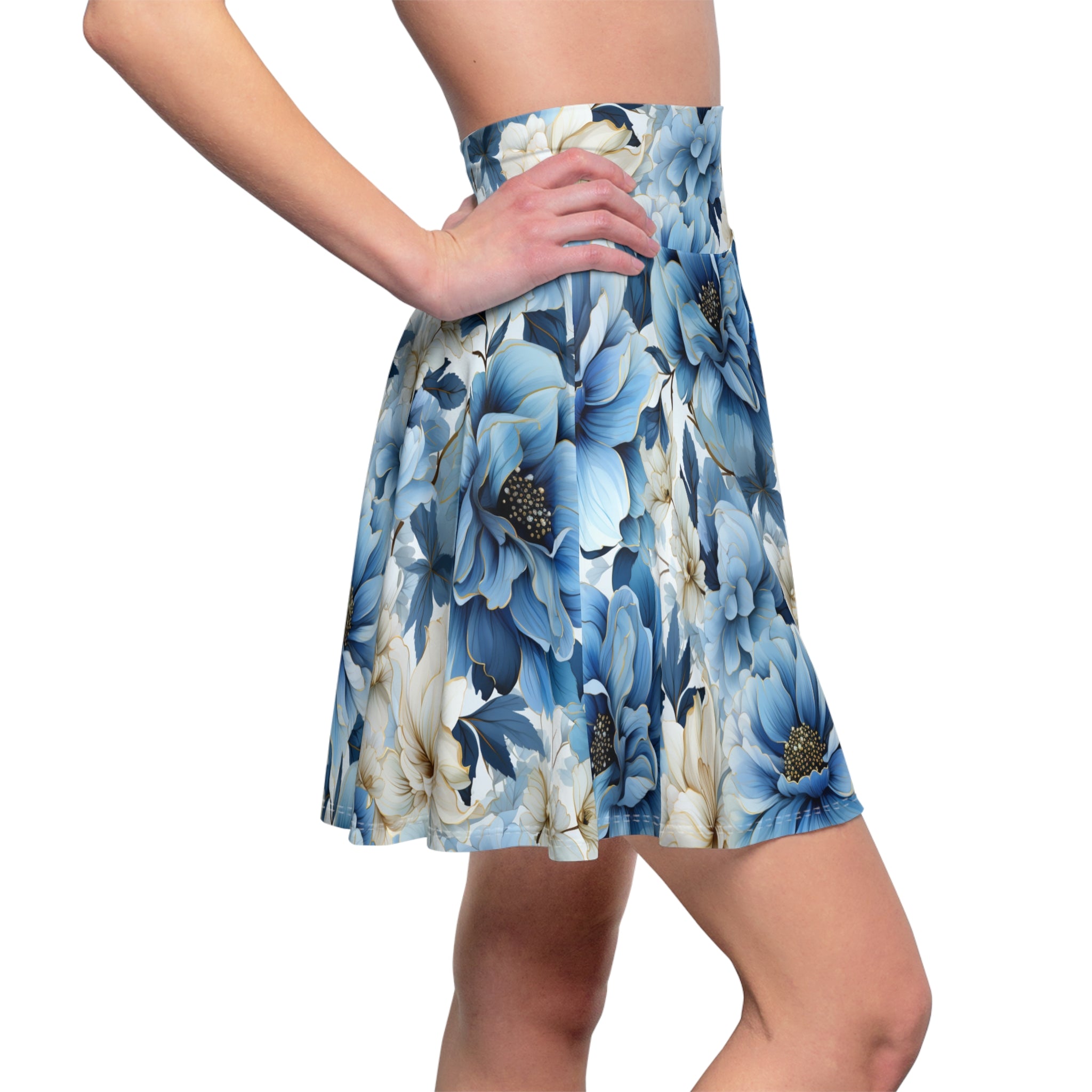 Women's Skater Skirt (AOP) - Seamless Watercolor Designs 02