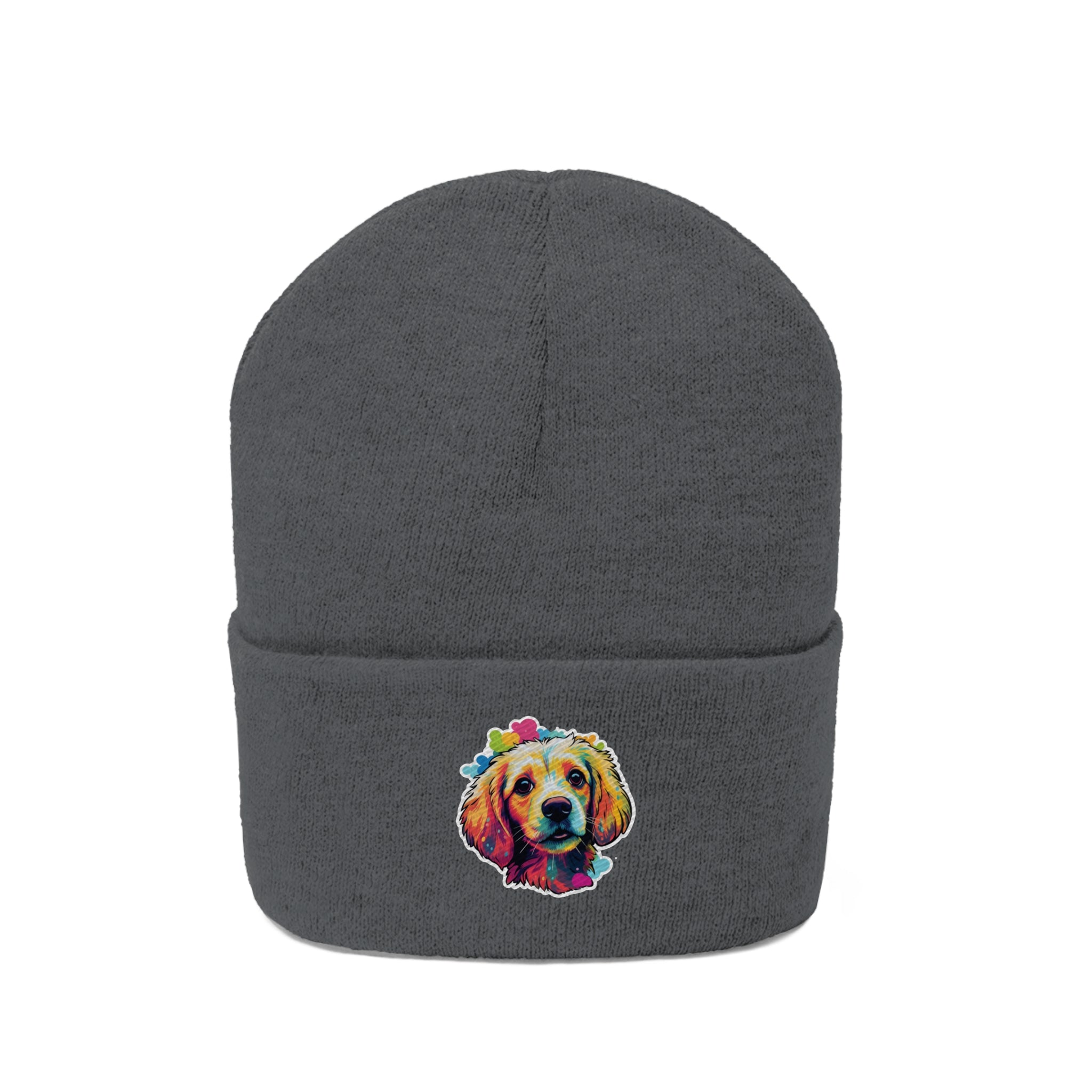 Knit Beanie - Puppy Pop Art 07