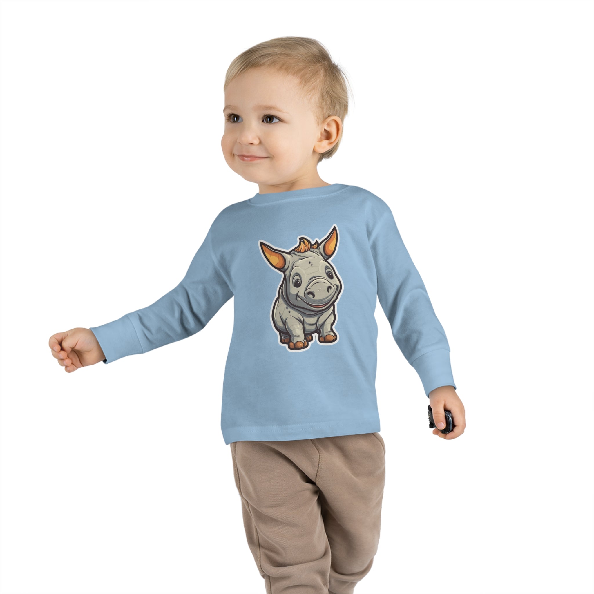 Toddler Long Sleeve Tee - Rhinoceros Calf