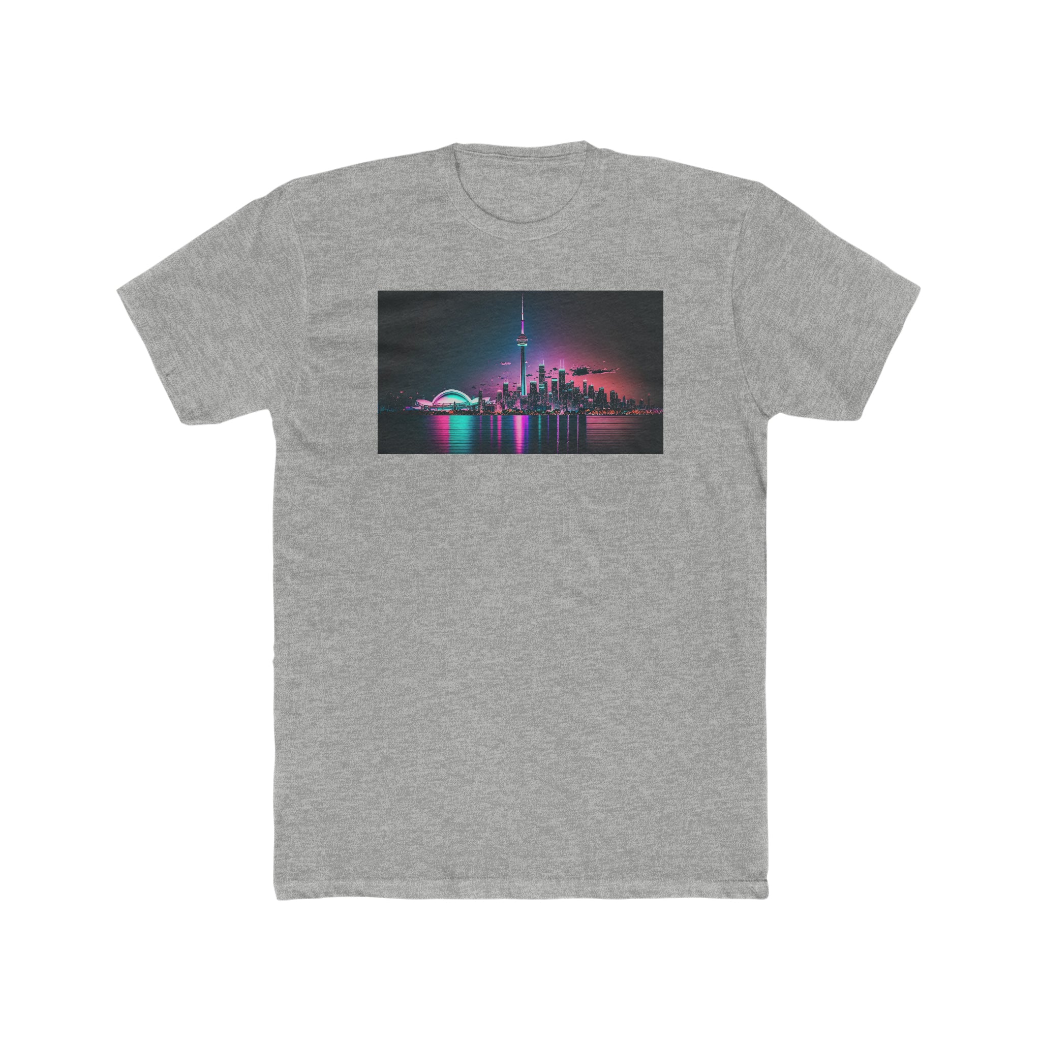 Men's Cotton Crew Tee - Fantasy Art - CN Tower