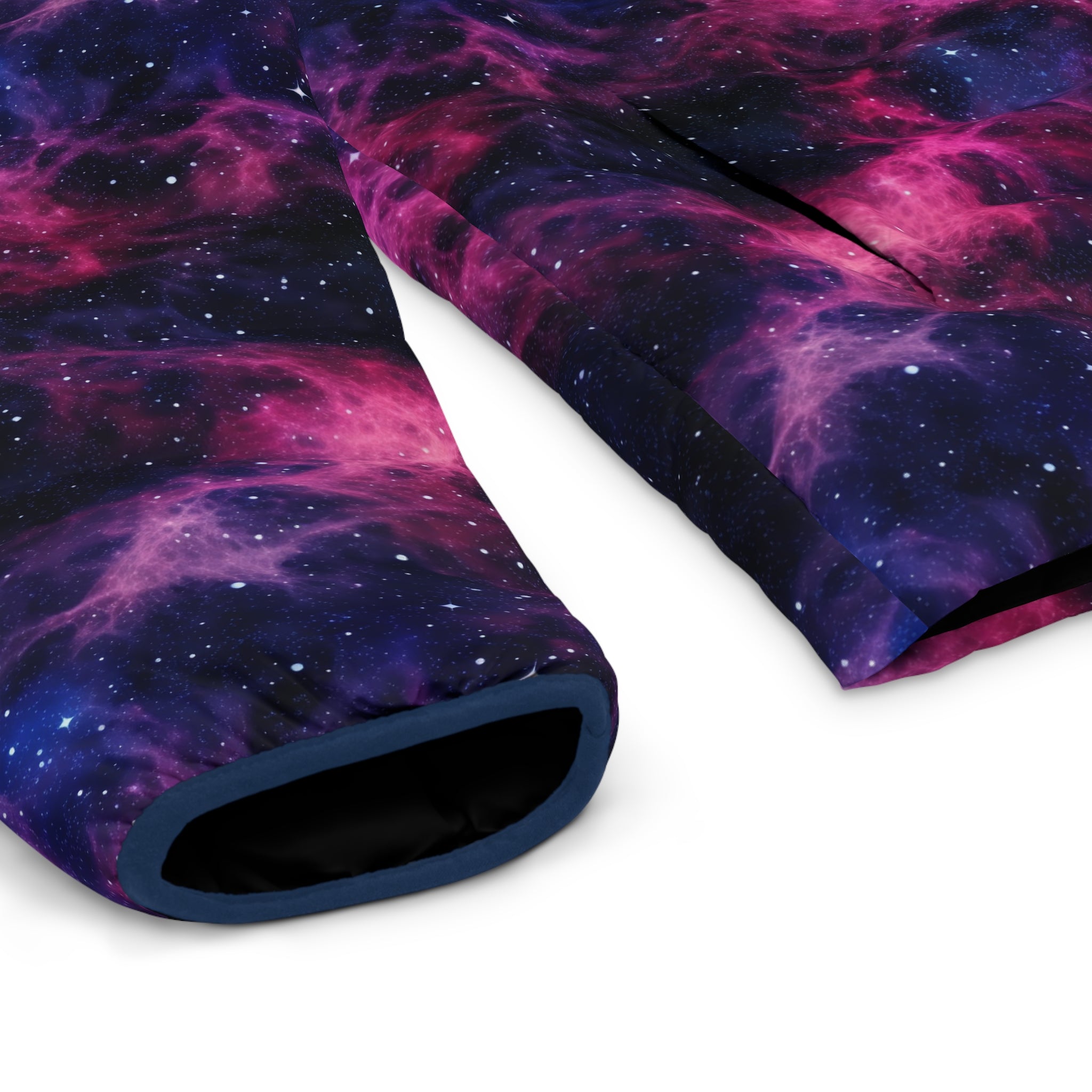 Men's Puffer Jacket (AOP) - Digital Galaxies 02