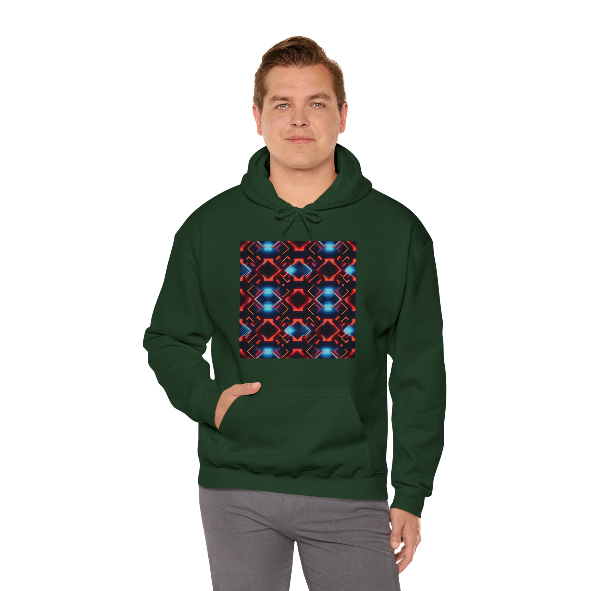 Unisex Heavy Blend™ Hooded Sweatshirt - Abstract Neon Designs 07