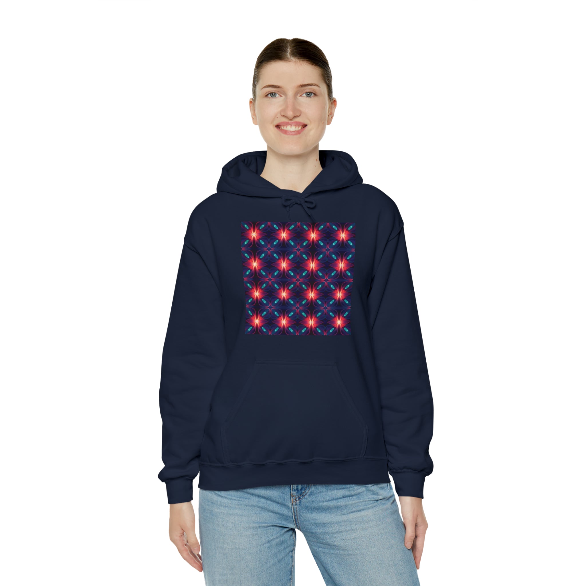 Unisex Heavy Blend™ Hooded Sweatshirt - Abstract Neon Designs 04