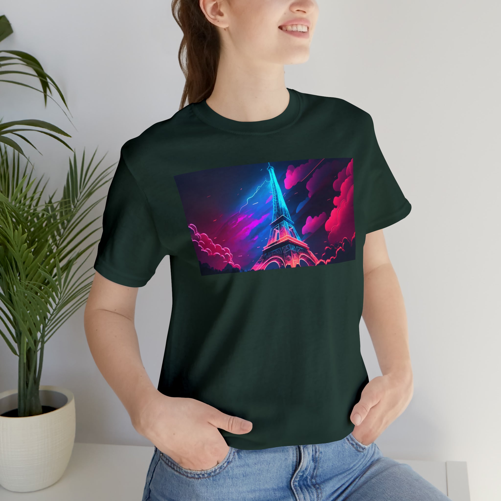 Unisex Jersey Short Sleeve Tee - Eiffel Tower, France