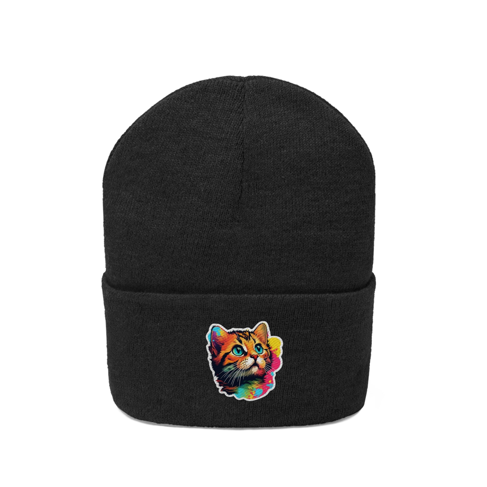 Knit Beanie - Kitten Pop Art 05