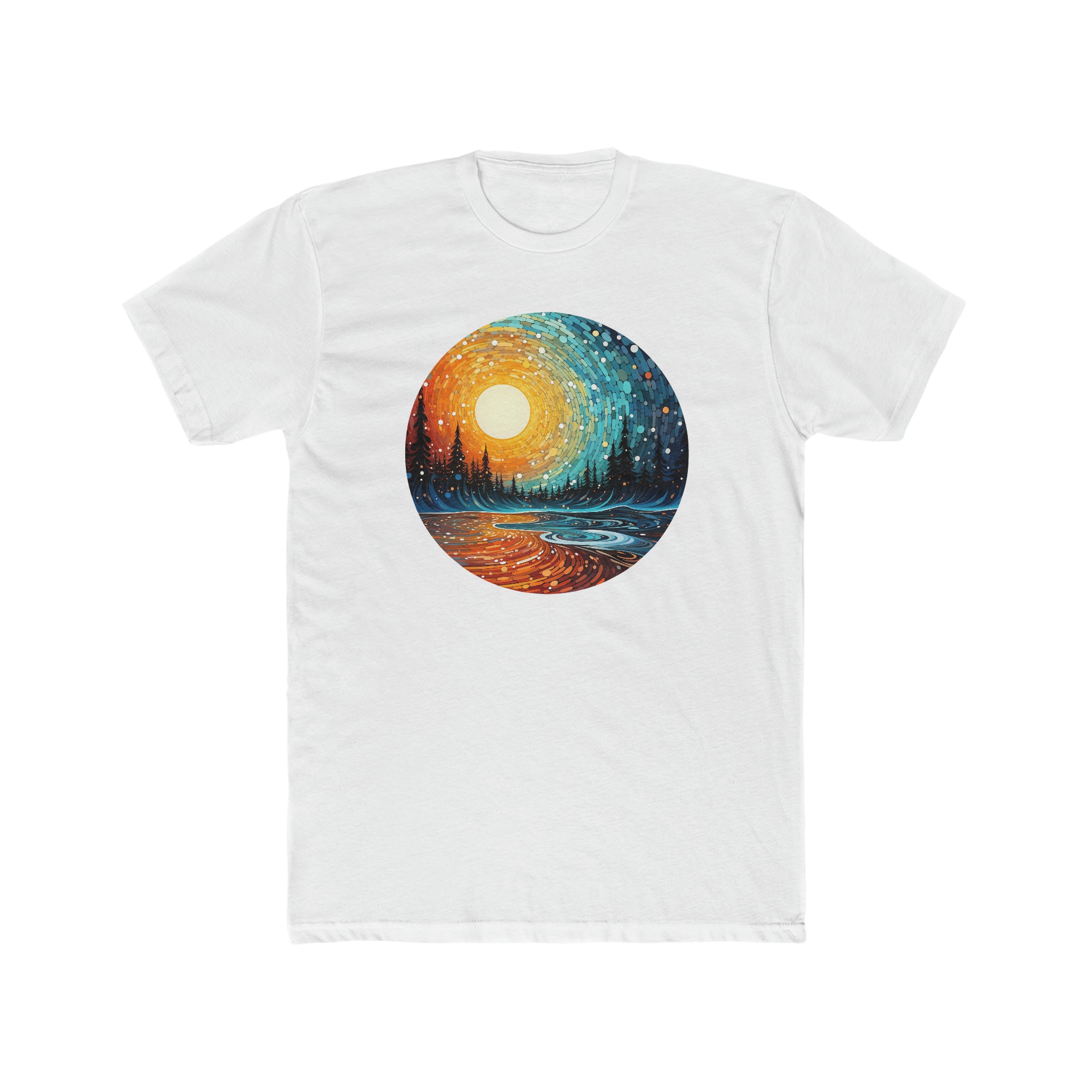 Men's Cotton Crew Tee - Pointillism Designs 11
