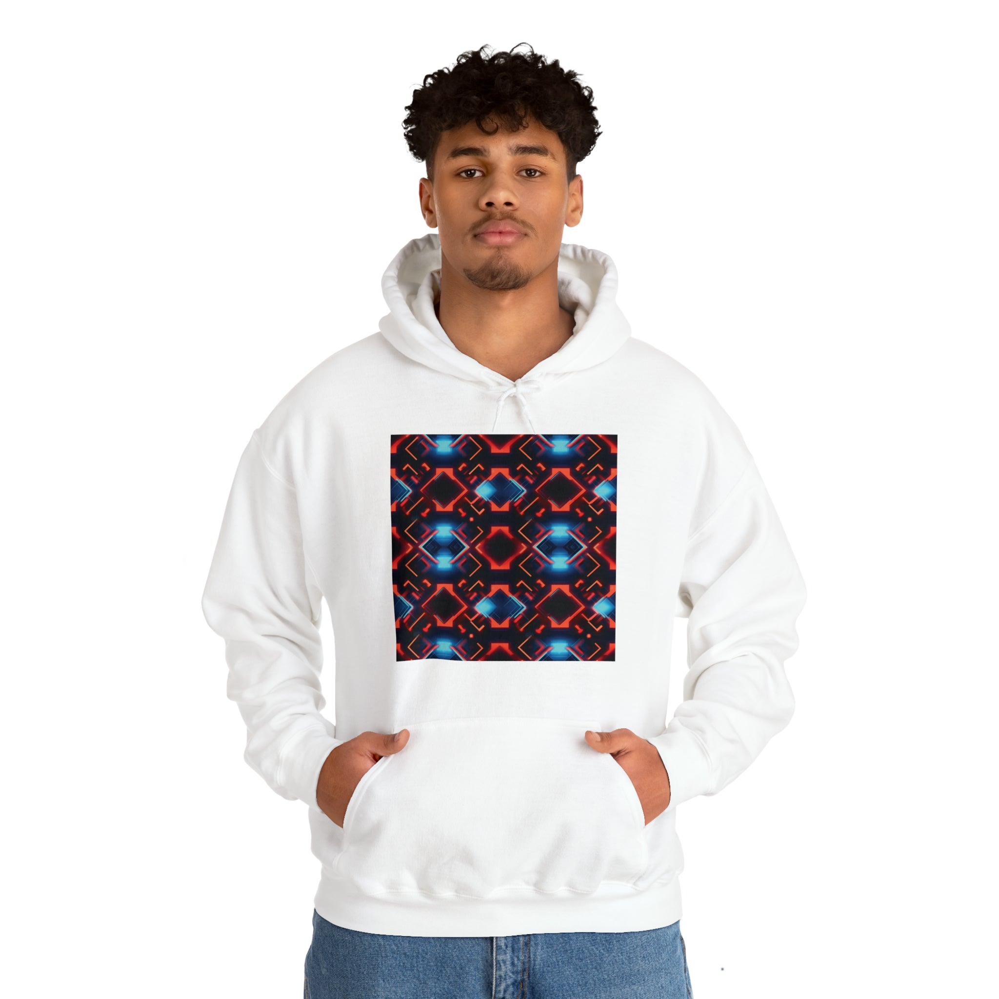 Unisex Heavy Blend™ Hooded Sweatshirt - Abstract Neon Designs 07