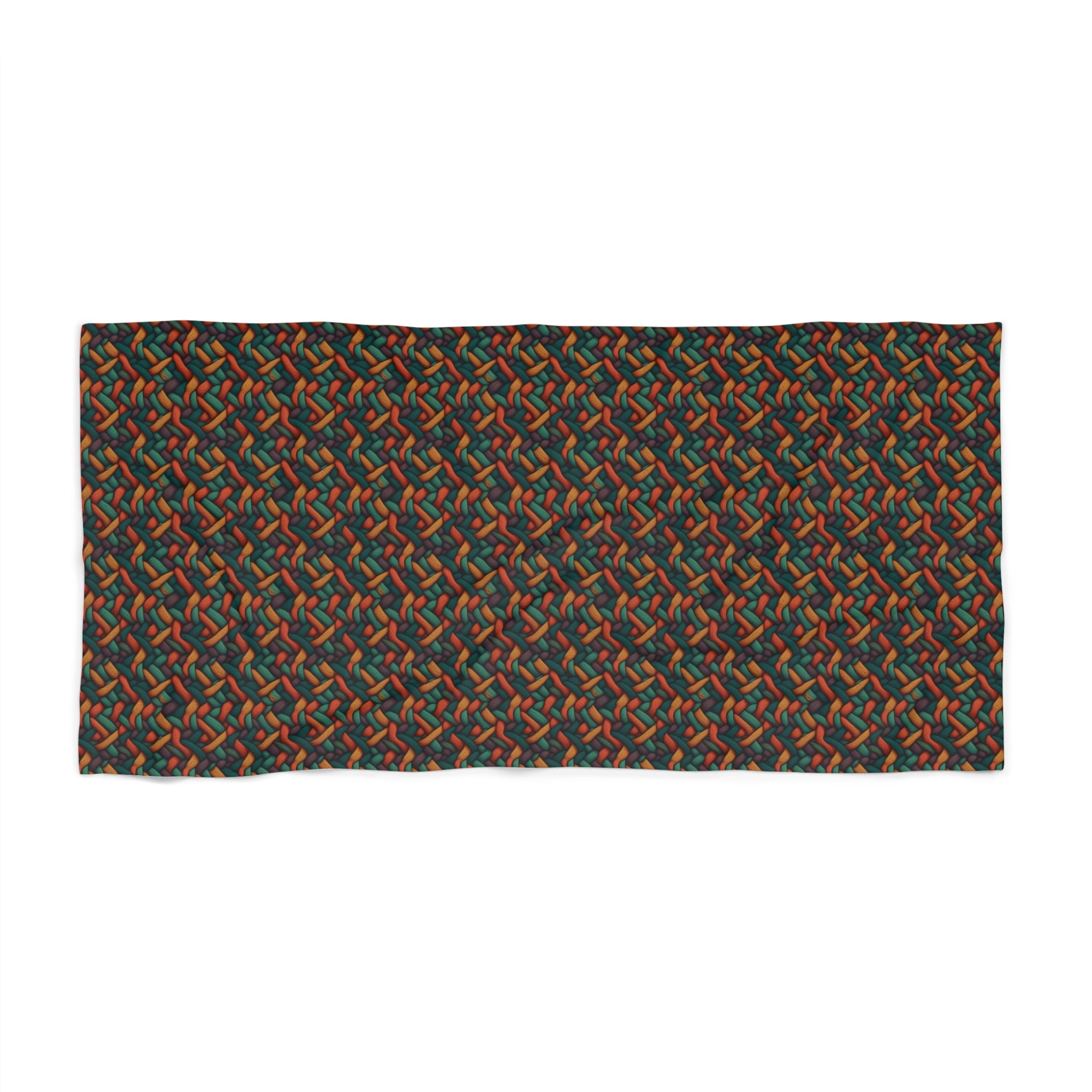 Beach Towel (AOP) - Seamless Knit Art Design 01