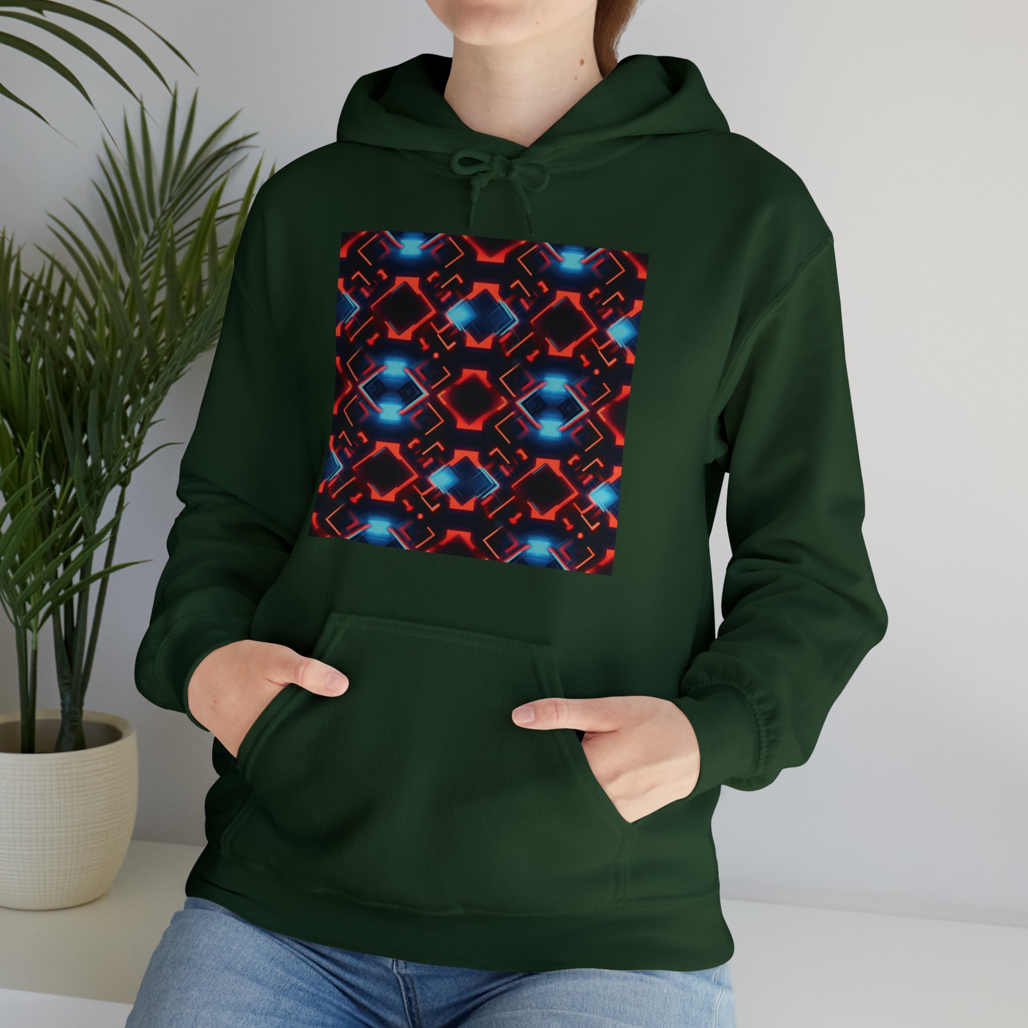 Unisex Heavy Blend™ Hooded Sweatshirt - Abstract Neon Designs 07
