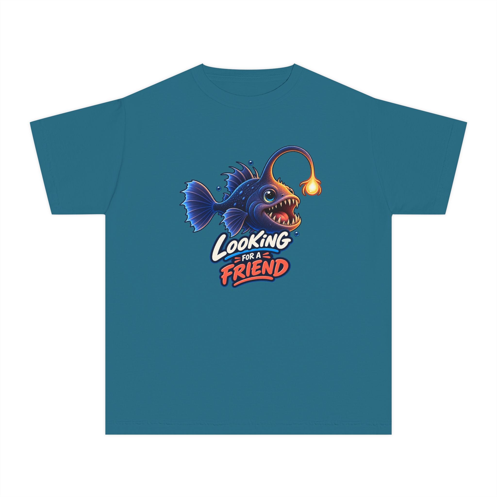 Youth Midweight Cotton Tee - Science collection - Angler Fish looking for a Friend