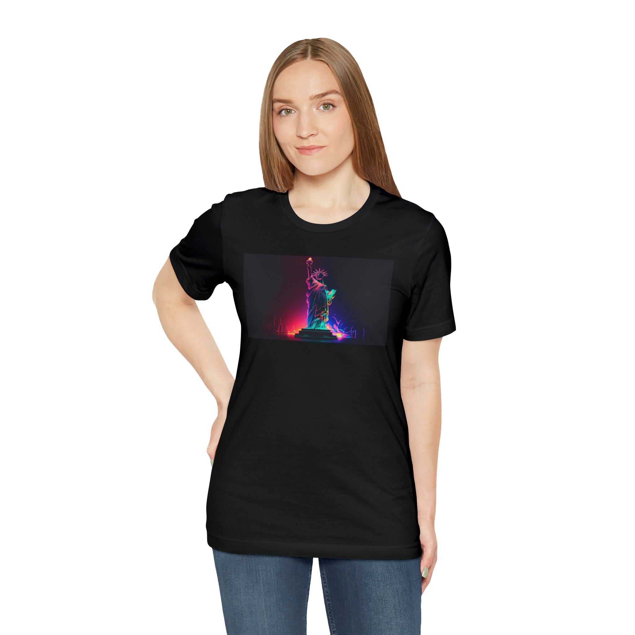 Unisex Jersey Short Sleeve Tee - Statue of Liberty, New York, USA