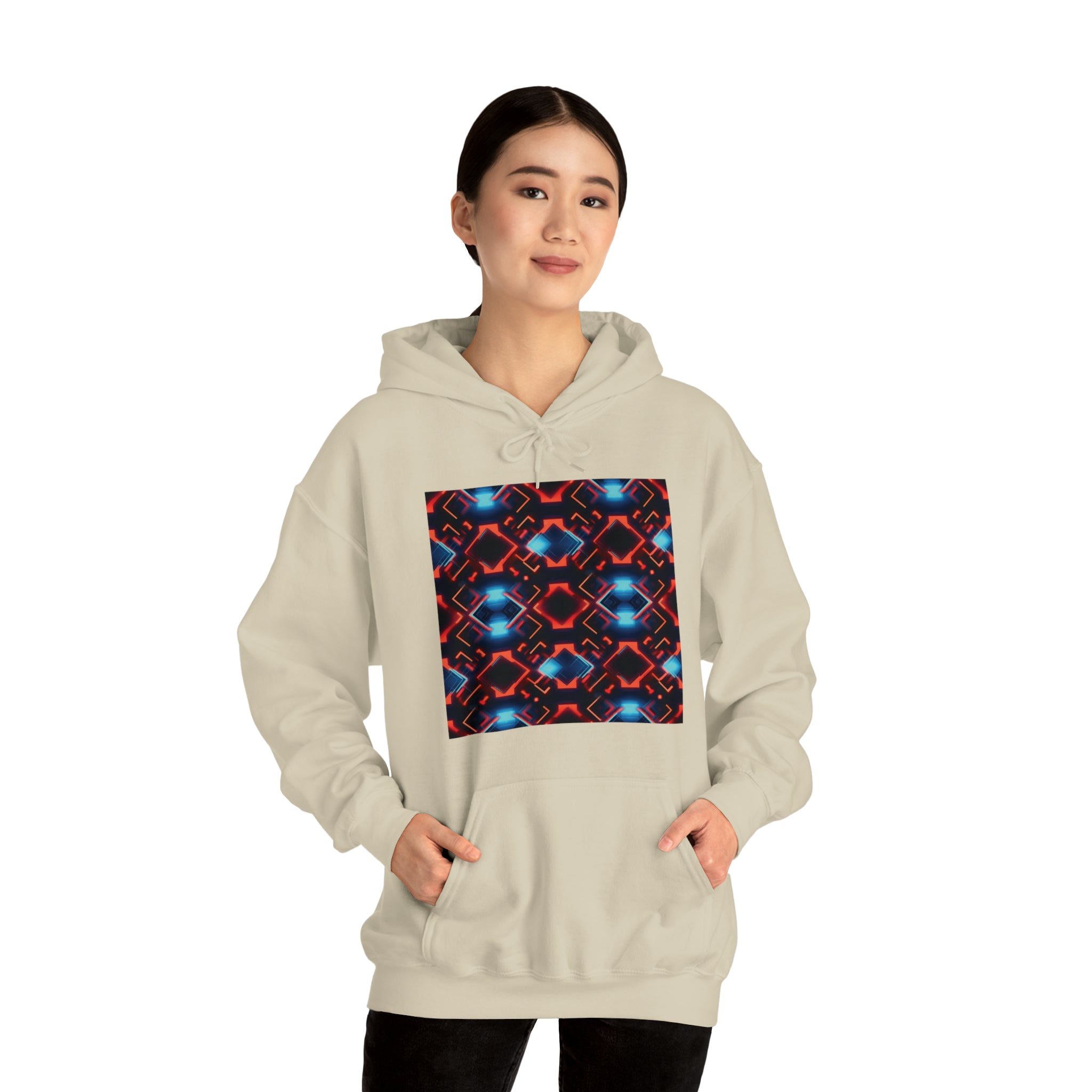 Unisex Heavy Blend™ Hooded Sweatshirt - Abstract Neon Designs 07