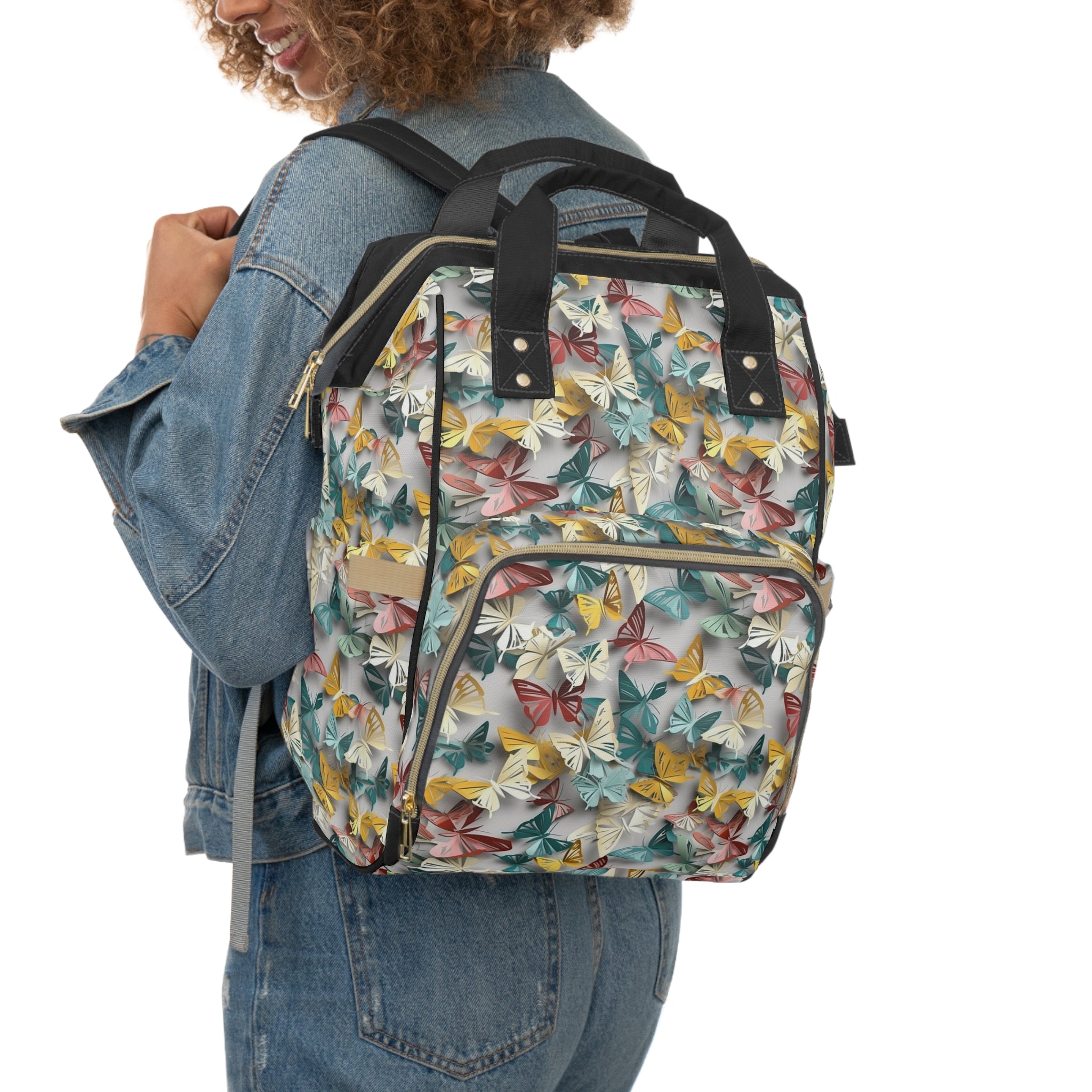 Multifunctional Diaper Backpack (AOP) - Abstract Designs 01