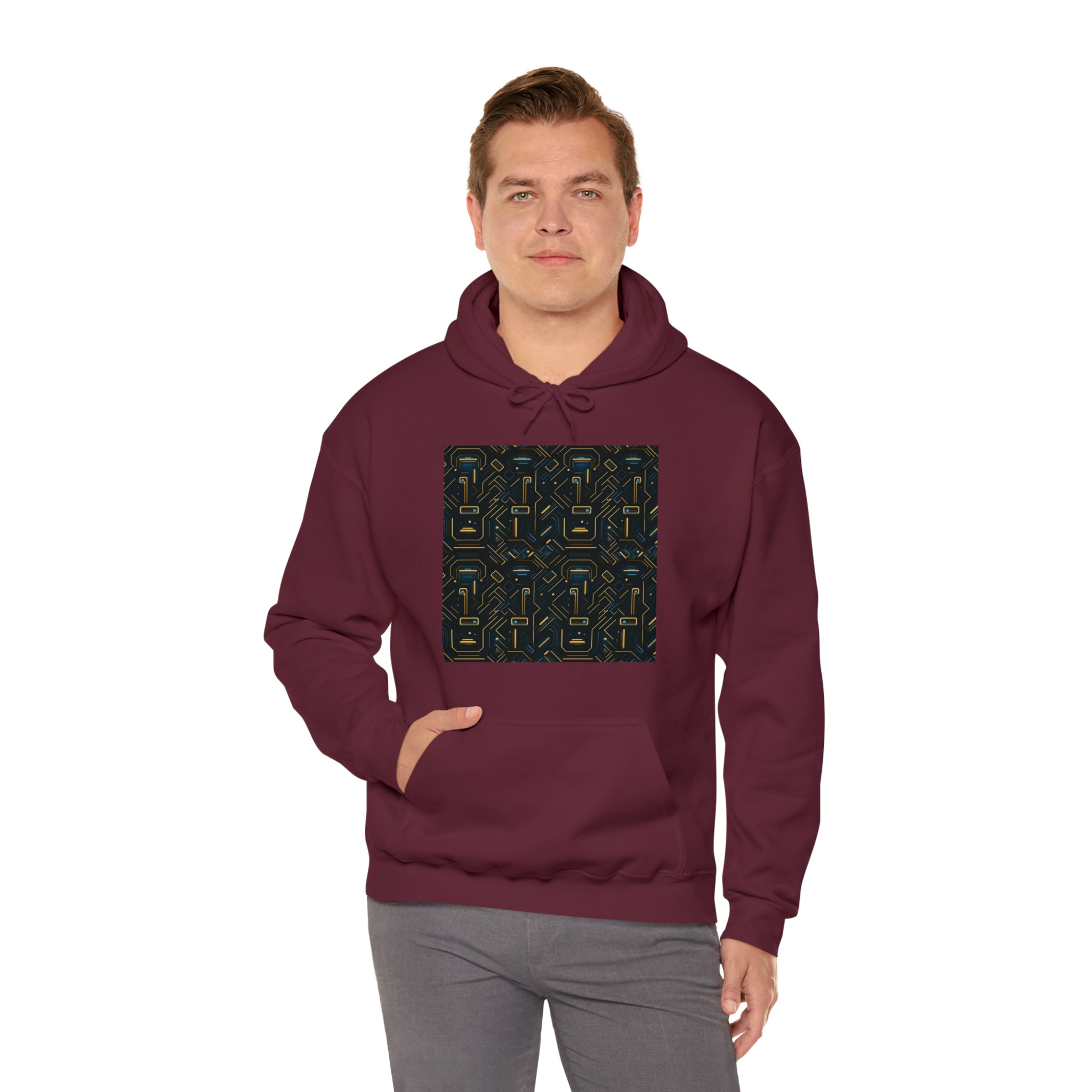 Unisex Heavy Blend™ Hooded Sweatshirt - Abstract Neon Designs 05