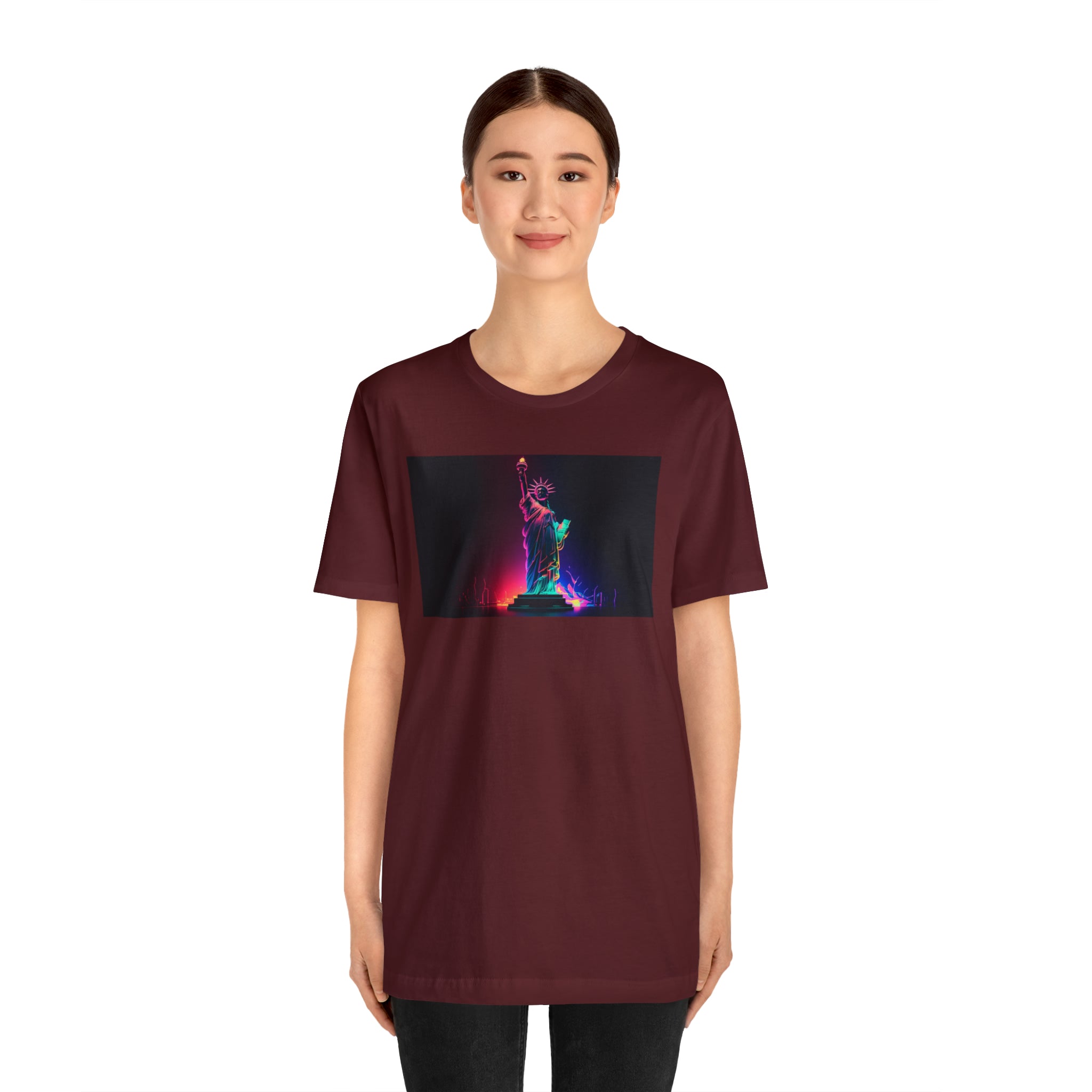 Unisex Jersey Short Sleeve Tee - Statue of Liberty, New York, USA
