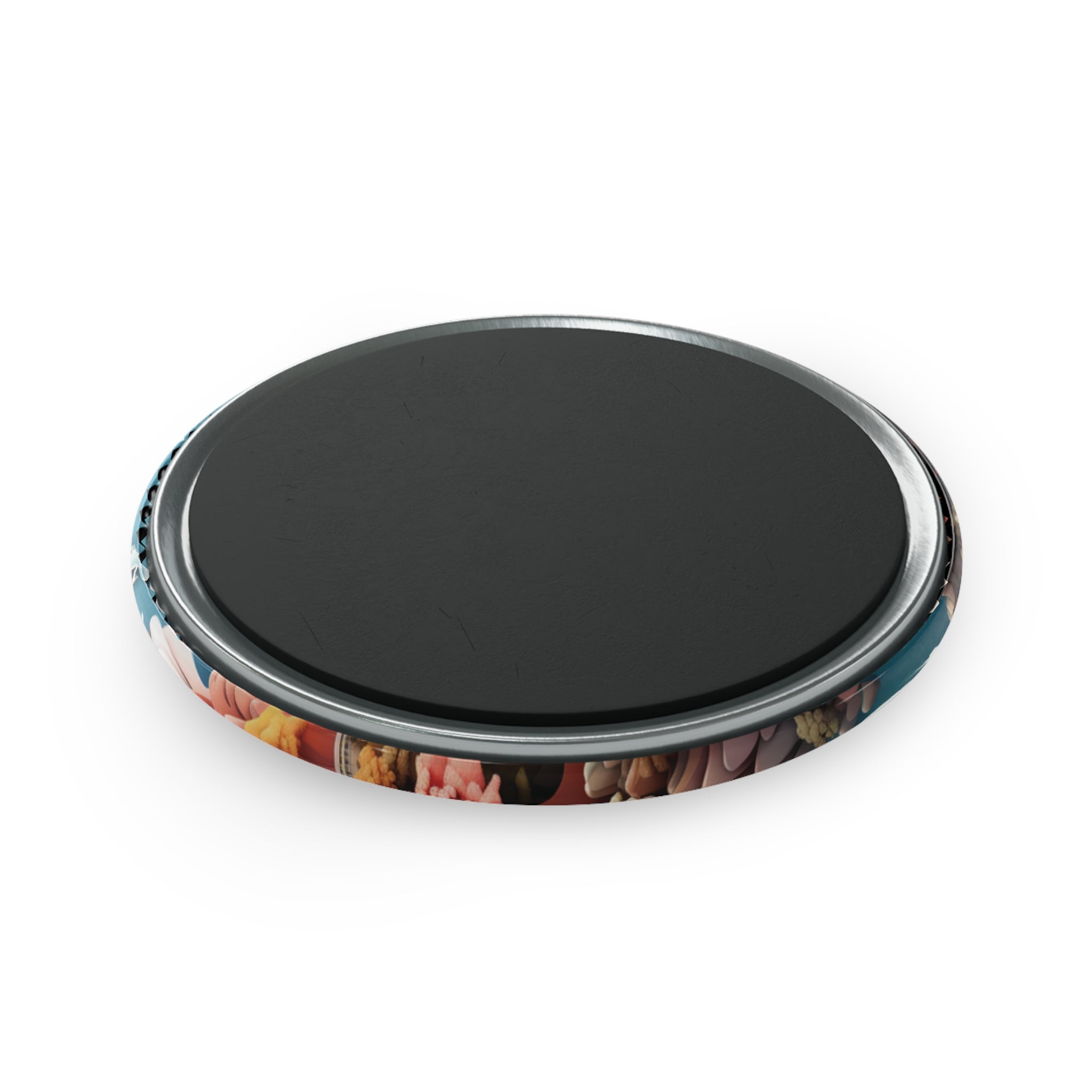 Button Magnet, Round (1 & 10 pcs) - Isometric City Designs 01