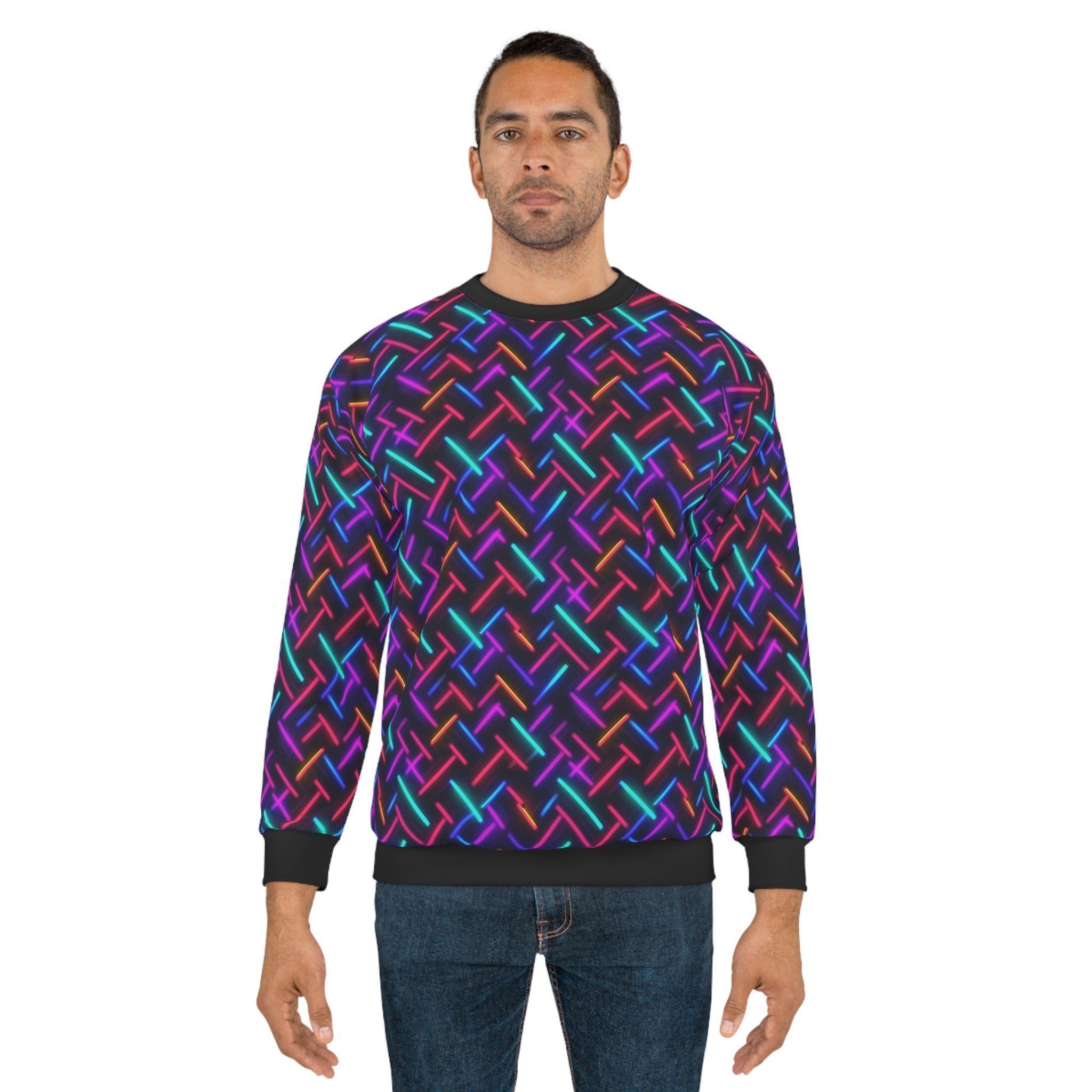 Unisex Sweatshirt (AOP) - Seamless Neon Designs 05