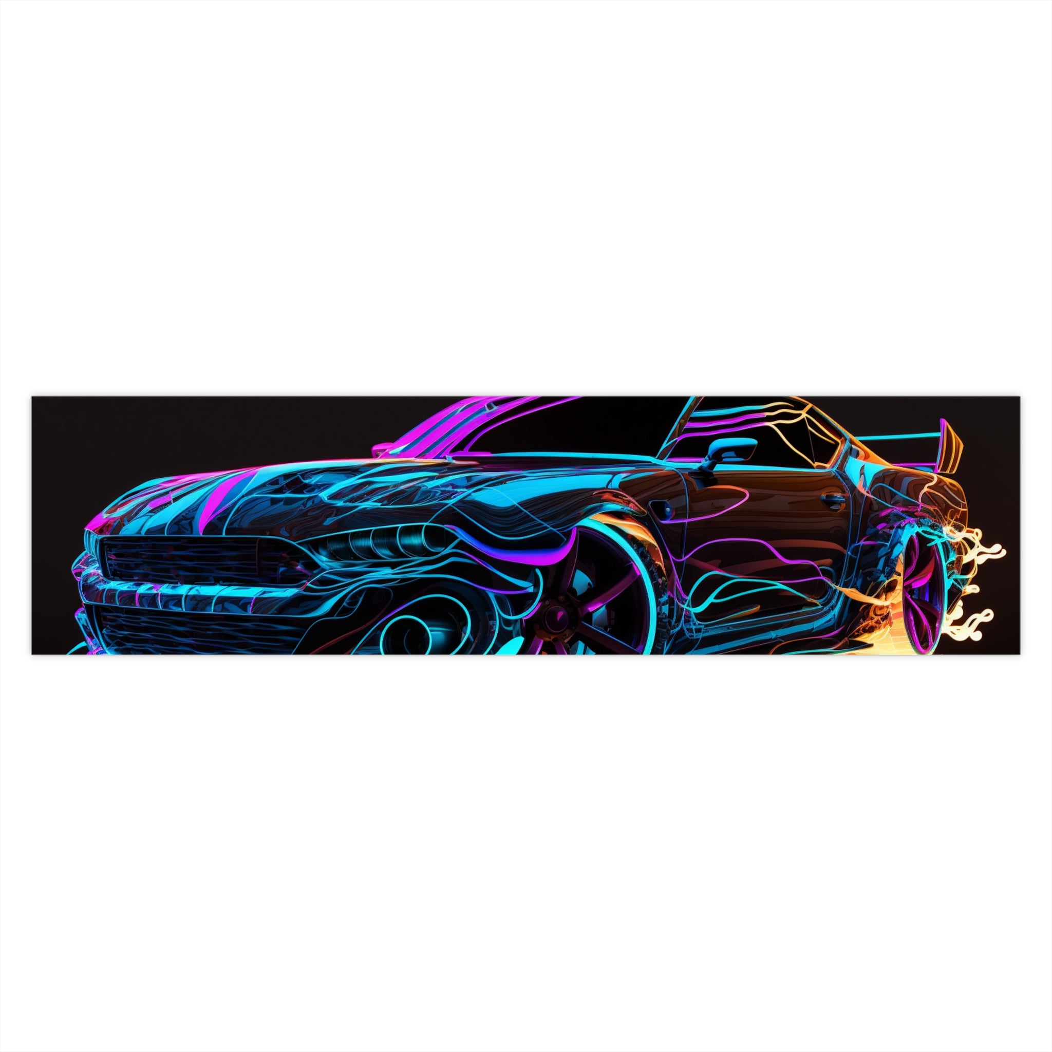Bumper Stickers - Neon Car Design 04