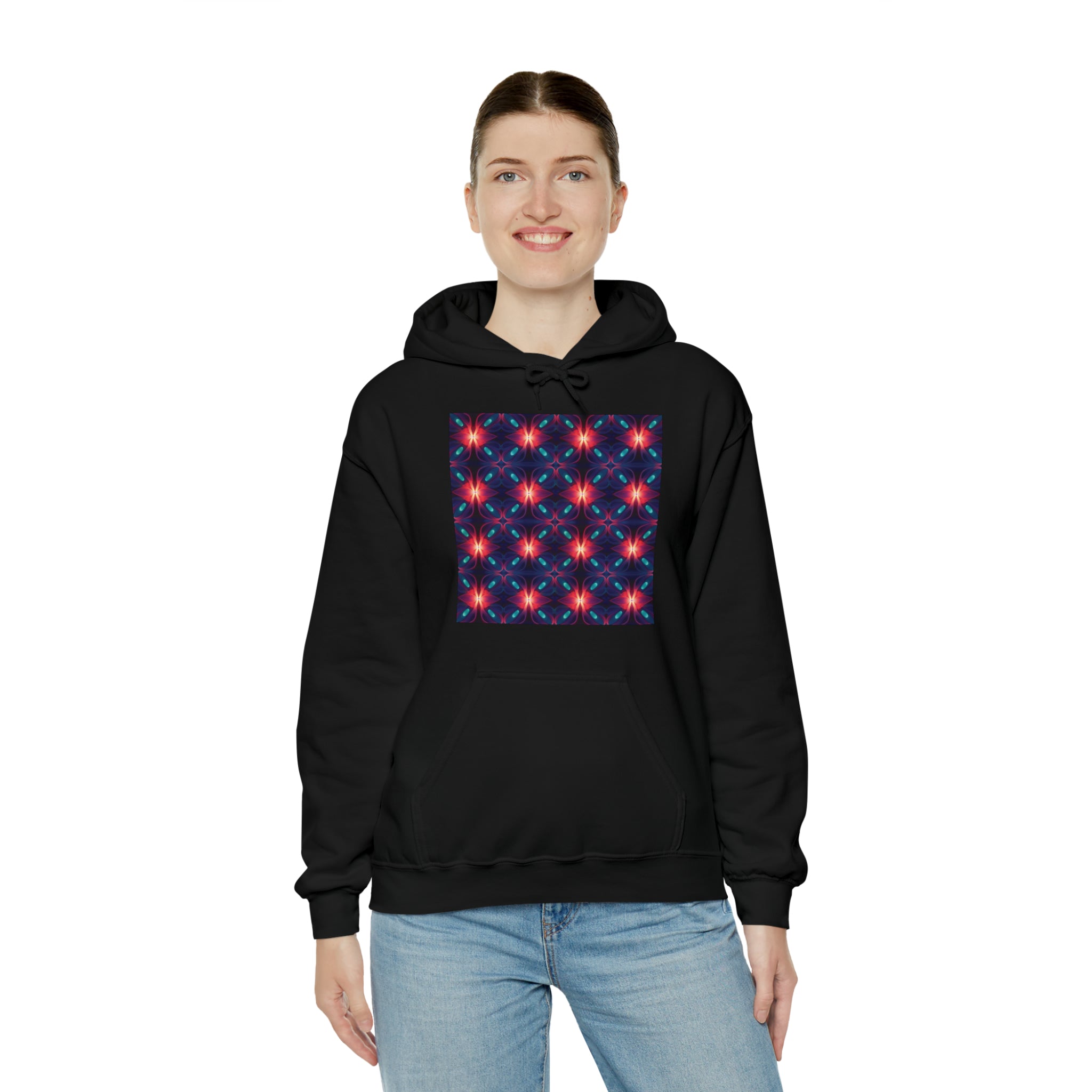 Unisex Heavy Blend™ Hooded Sweatshirt - Abstract Neon Designs 04
