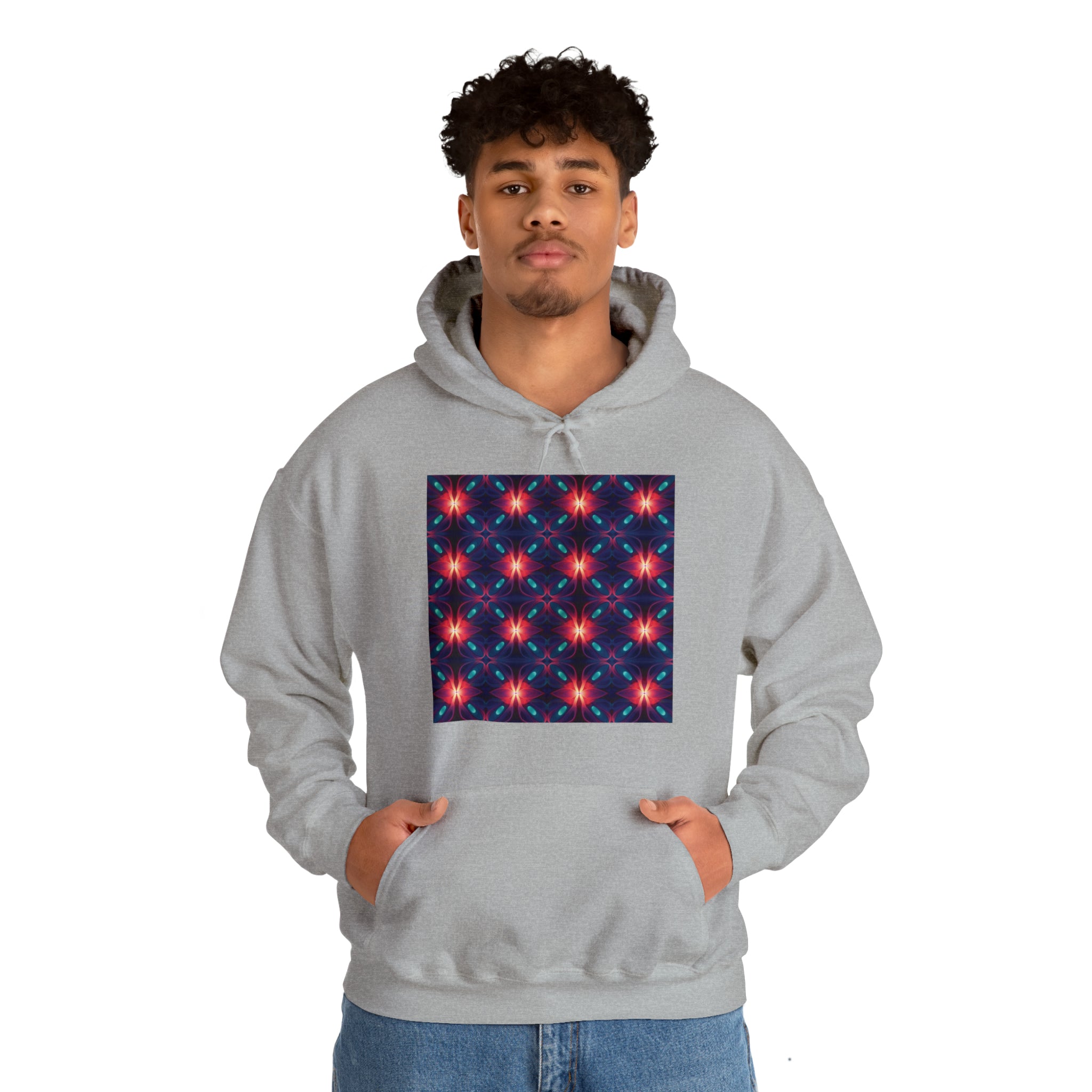 Unisex Heavy Blend™ Hooded Sweatshirt - Abstract Neon Designs 04