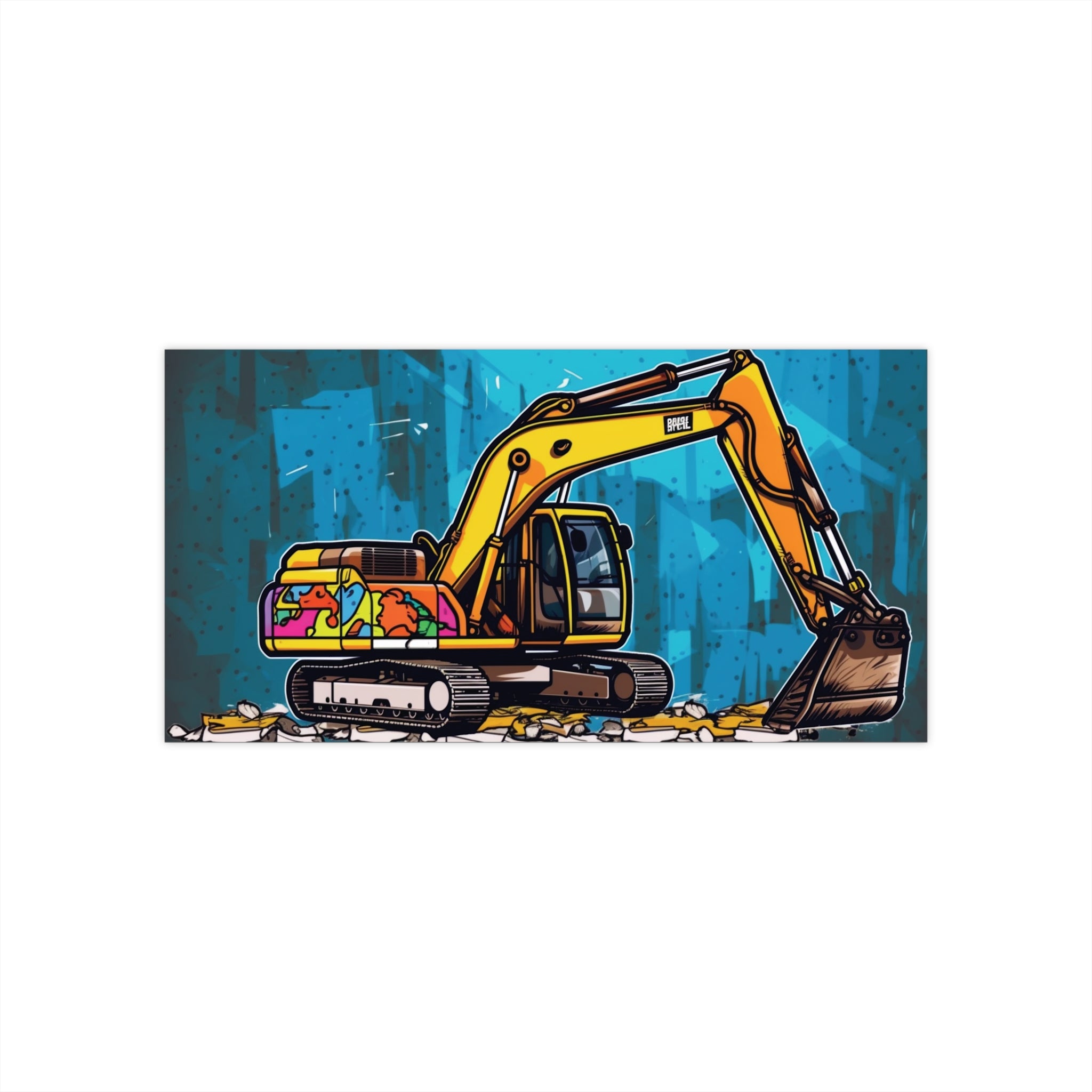 Bumper Stickers - Pop Art Designs, Excavator