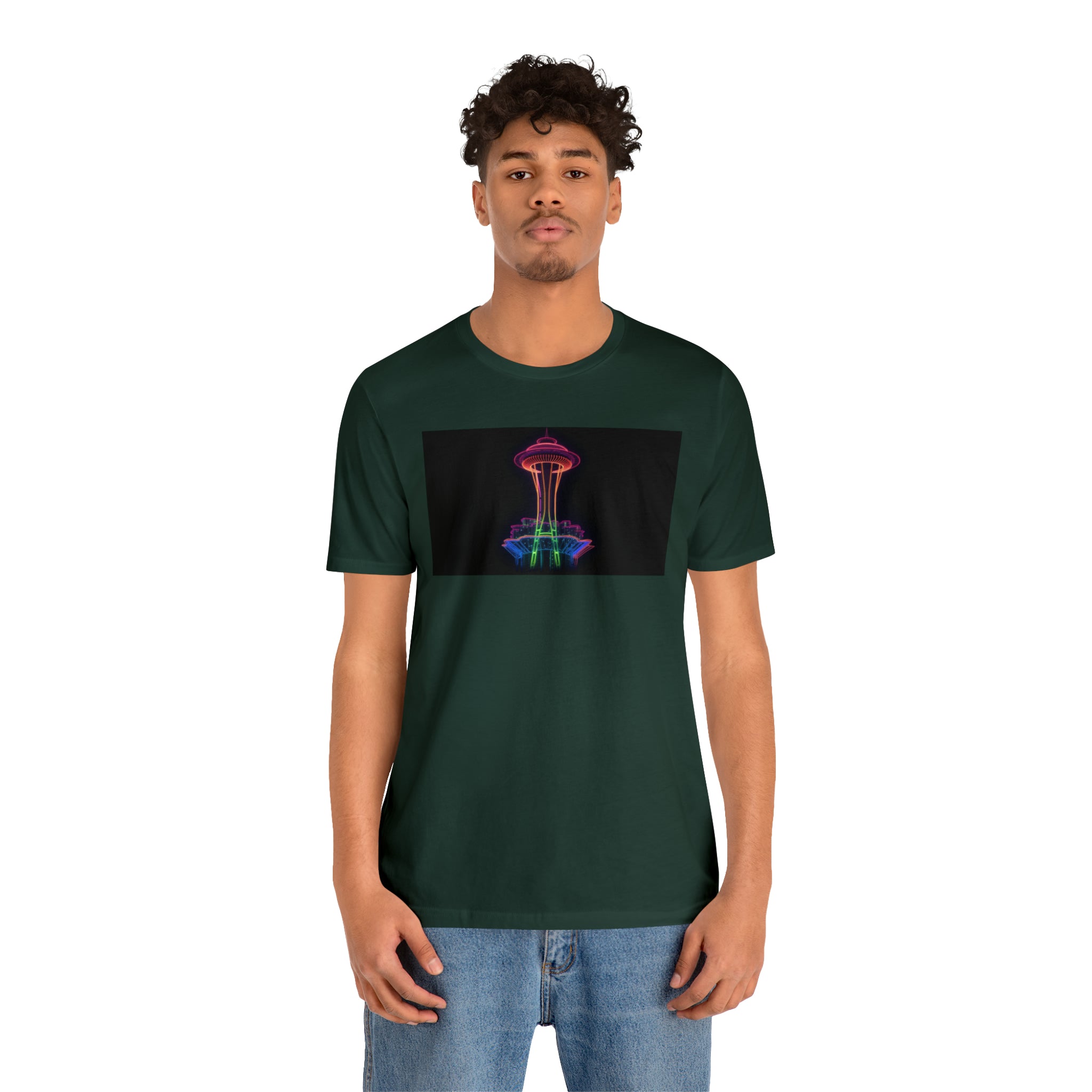 Unisex Jersey Short Sleeve Tee - Space Needle, Seattle, USA