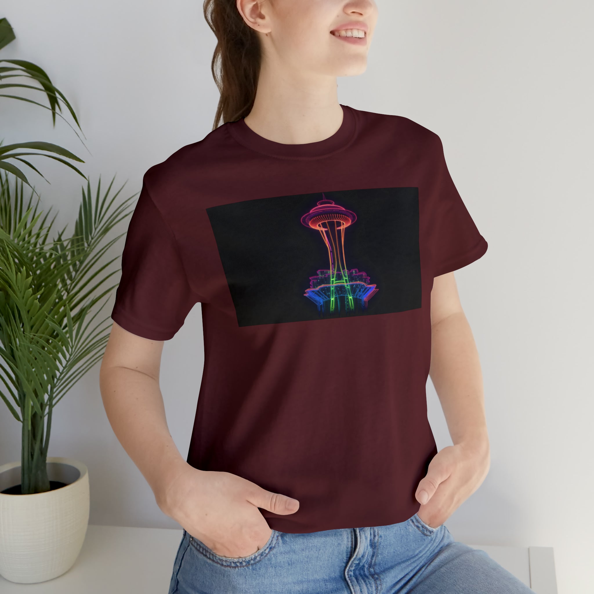 Unisex Jersey Short Sleeve Tee - Space Needle, Seattle, USA