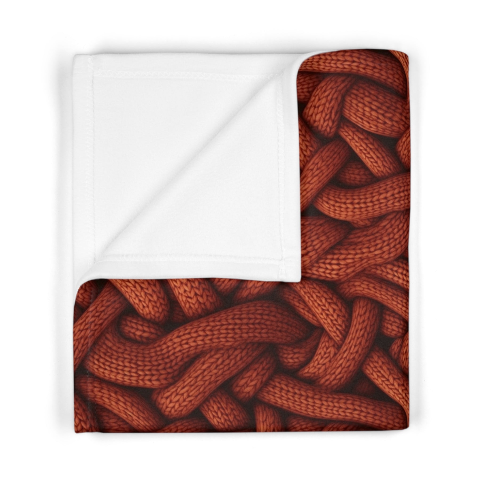 Soft Fleece Baby Blanket (AOP) - Seamless Knit Art 09