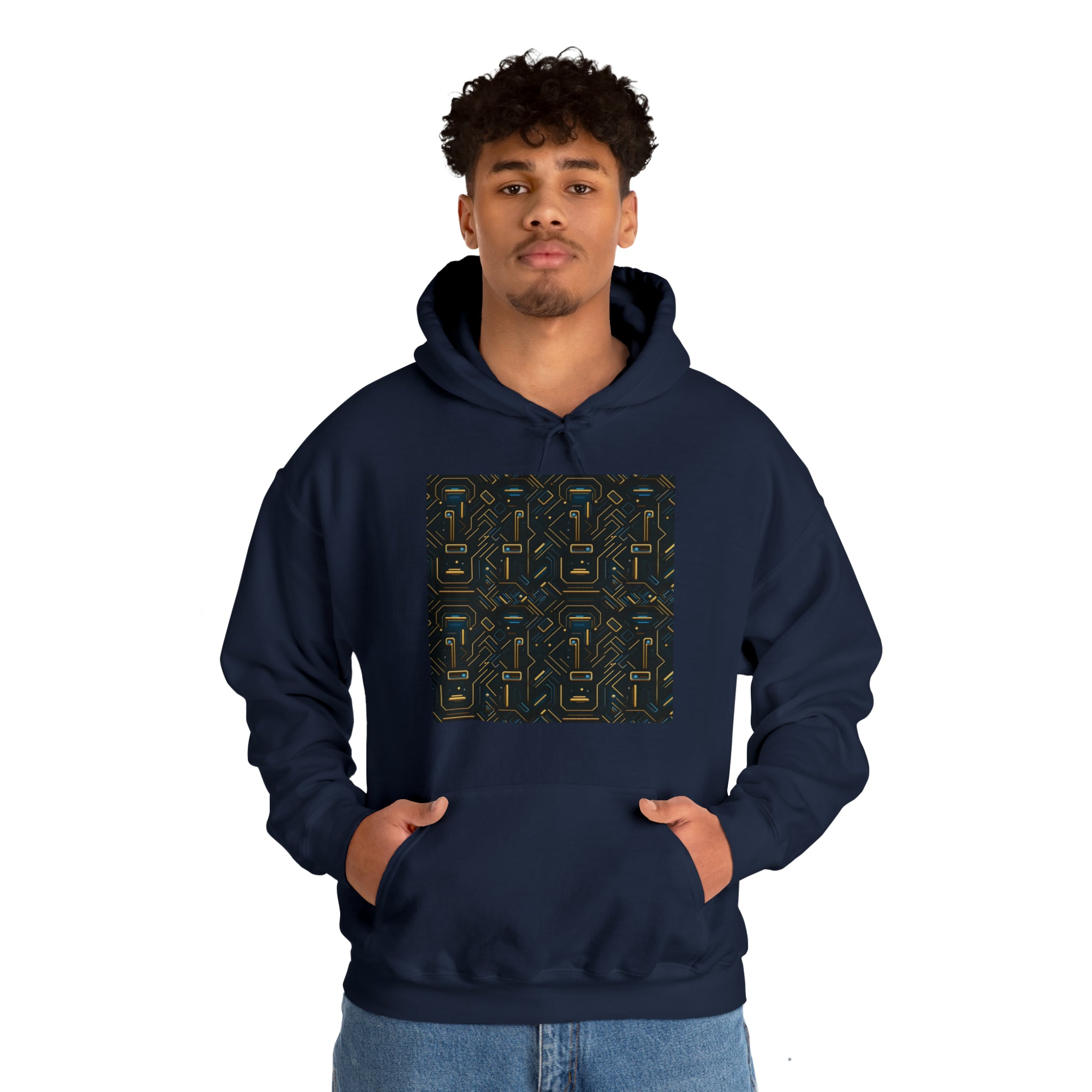 Unisex Heavy Blend™ Hooded Sweatshirt - Abstract Neon Designs 05