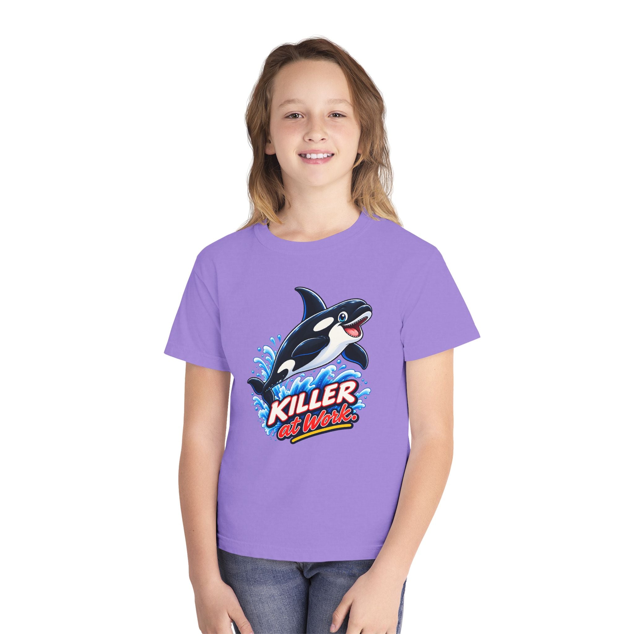 Youth Midweight Cotton Tee - Orca at Work