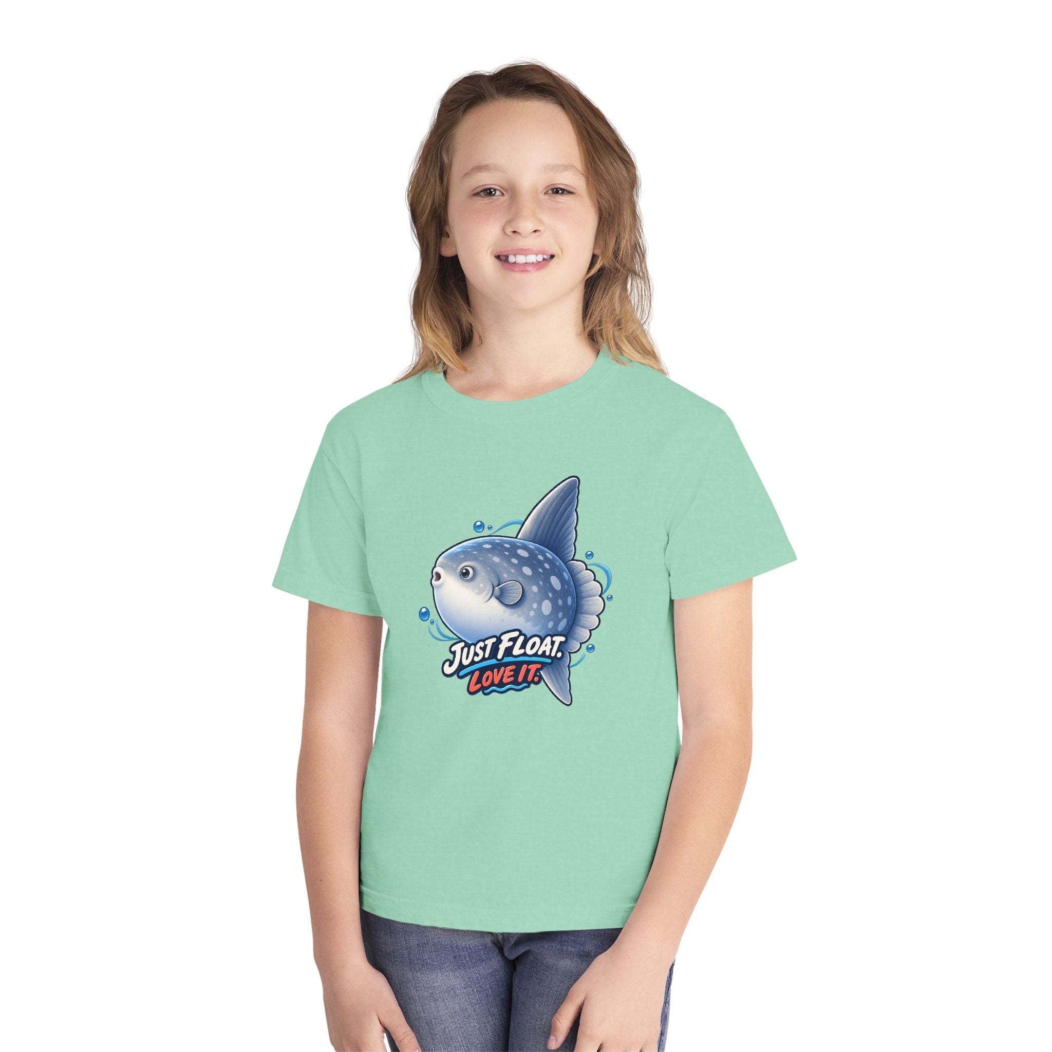 Youth Midweight Cotton Tee - Sunfish drifting