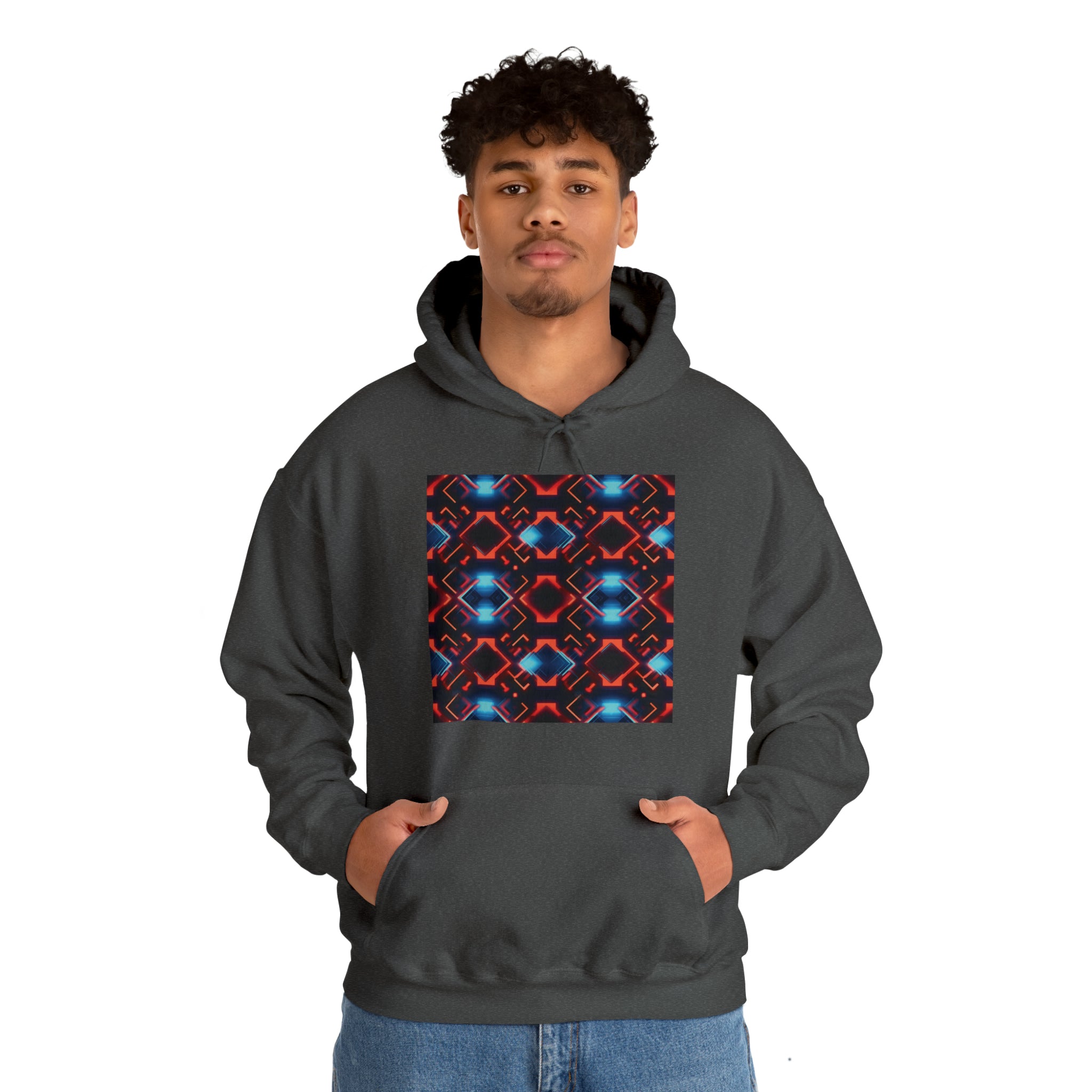 Unisex Heavy Blend™ Hooded Sweatshirt - Abstract Neon Designs 07