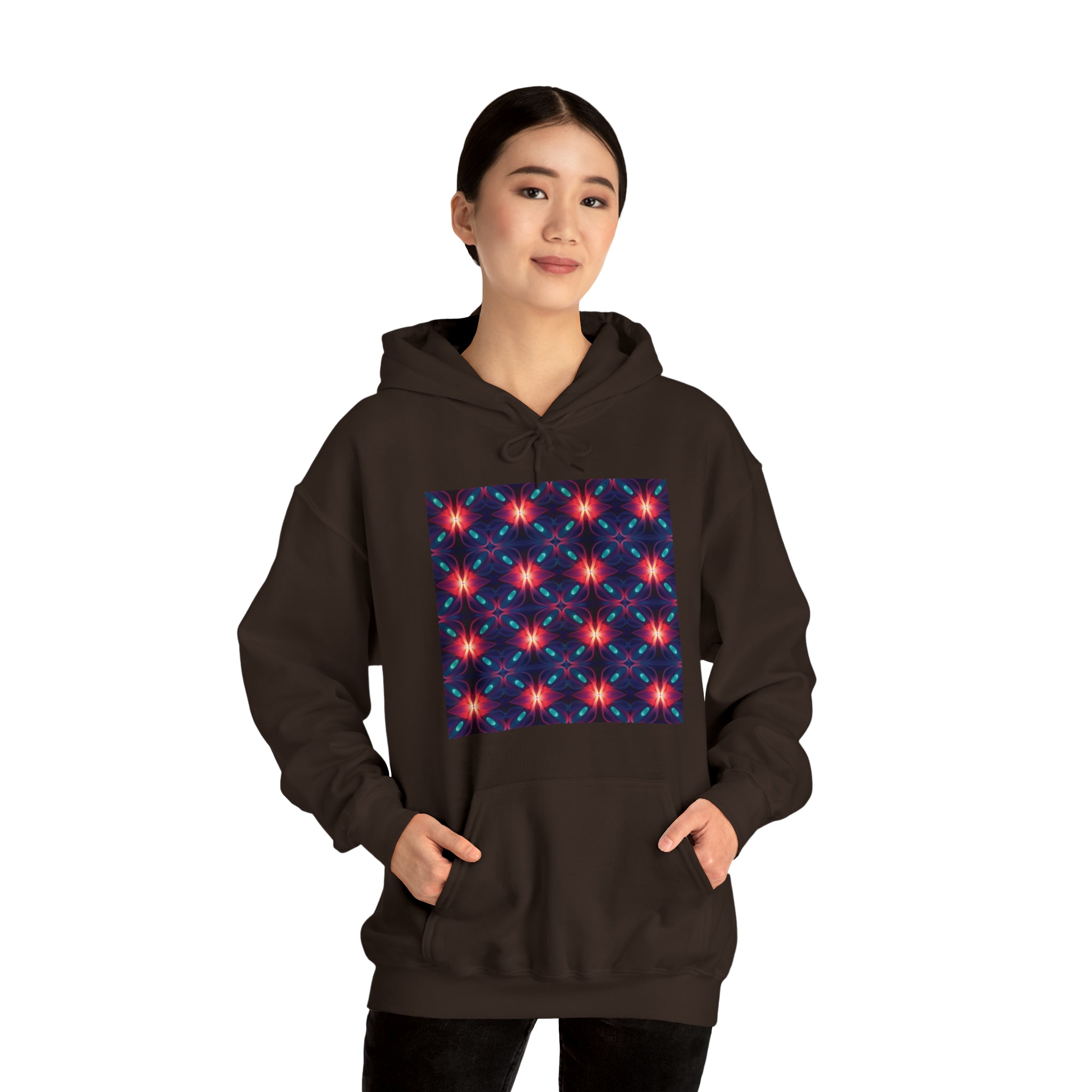 Unisex Heavy Blend™ Hooded Sweatshirt - Abstract Neon Designs 04