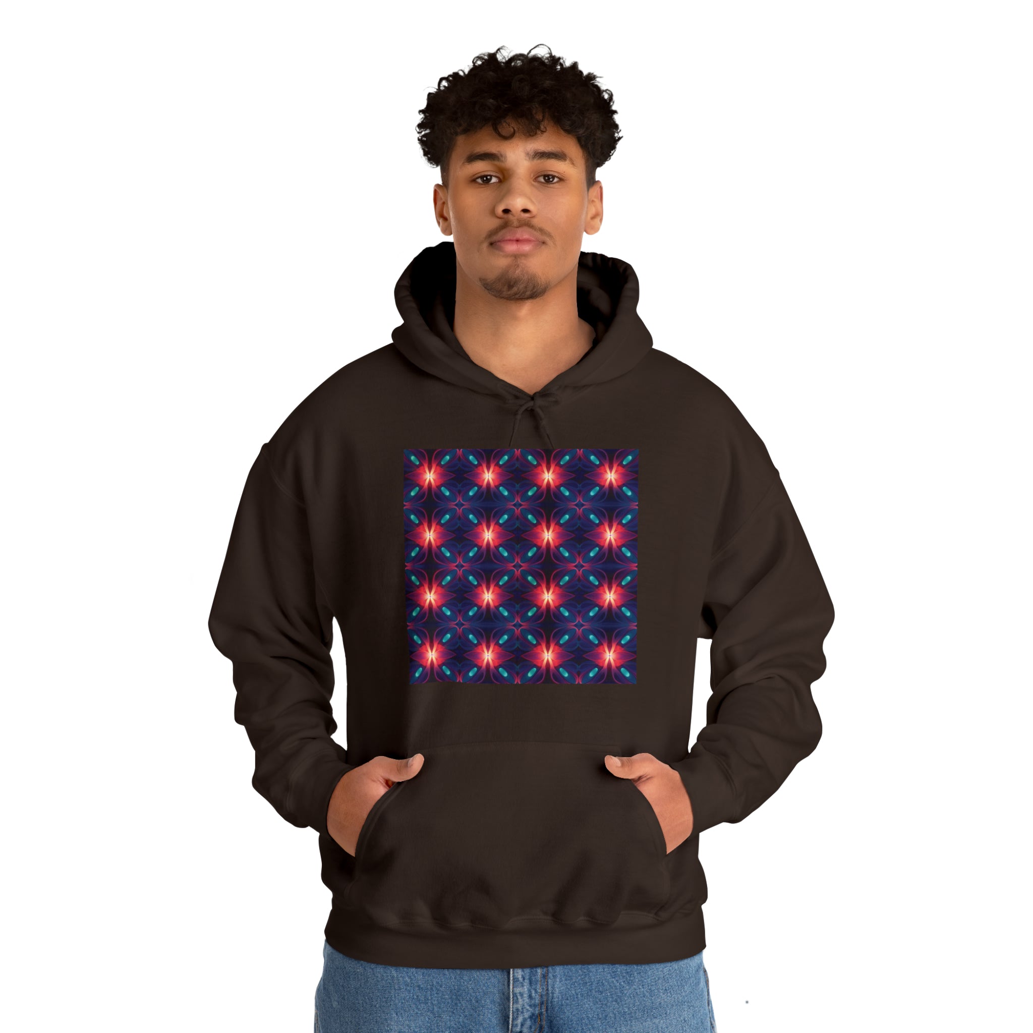Unisex Heavy Blend™ Hooded Sweatshirt - Abstract Neon Designs 04
