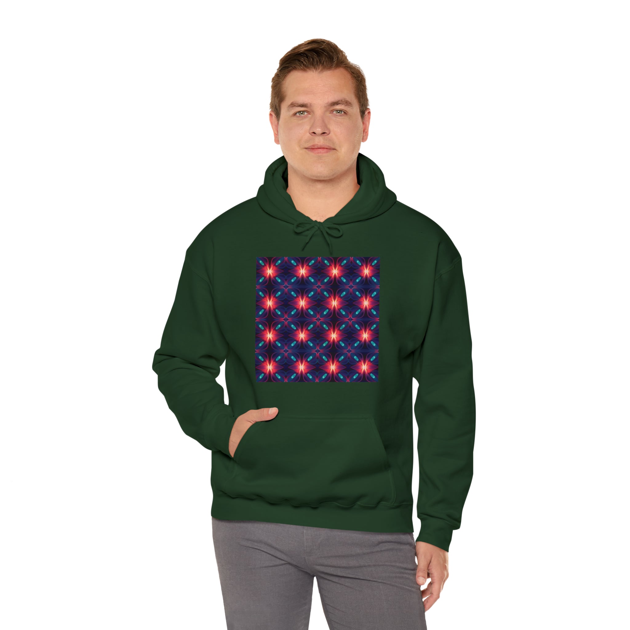 Unisex Heavy Blend™ Hooded Sweatshirt - Abstract Neon Designs 04