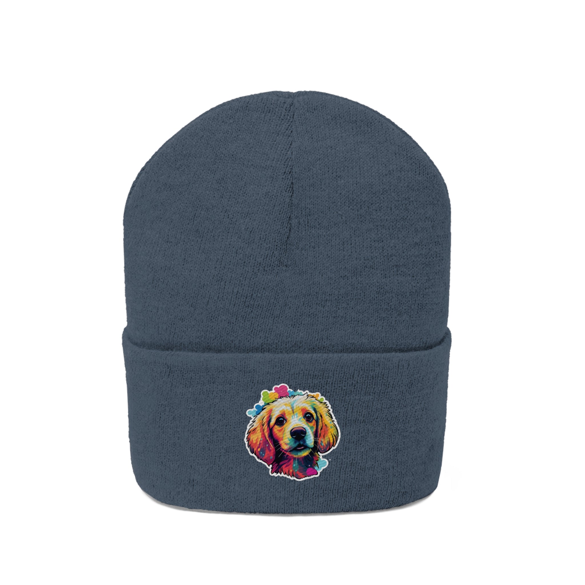 Knit Beanie - Puppy Pop Art 07