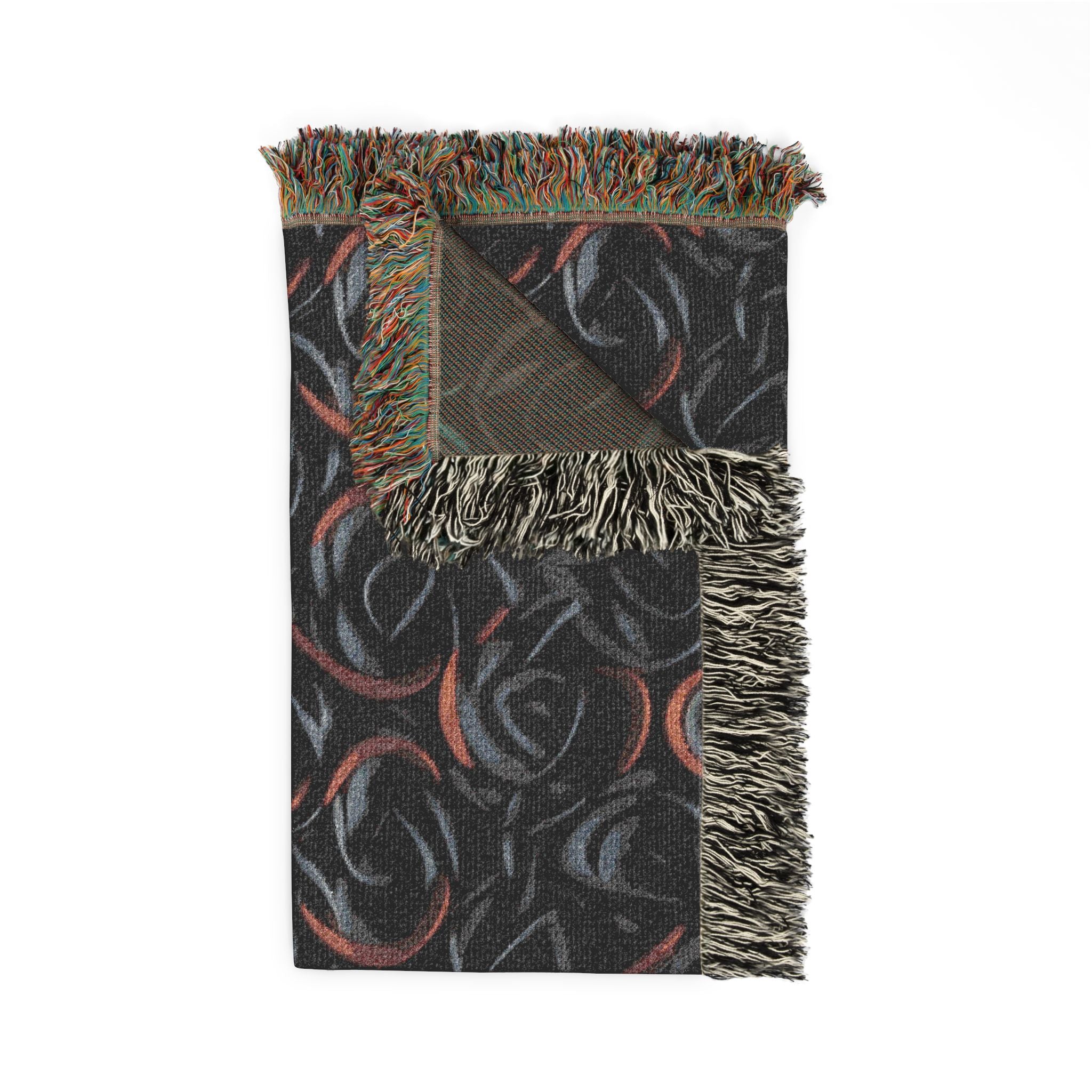 Woven Throw Blanket — Reversible Cozy Check Pattern for Living Room & Cabin - Design 04