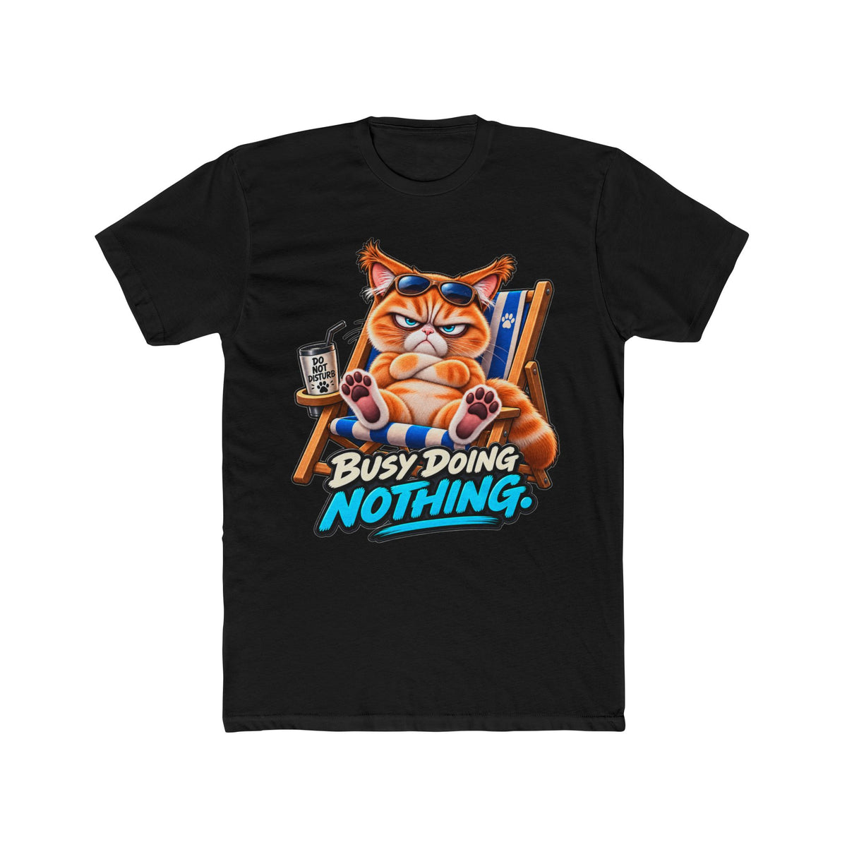 Busy doing Nothing - Mildly Feral - Men's Cotton Crew Tee