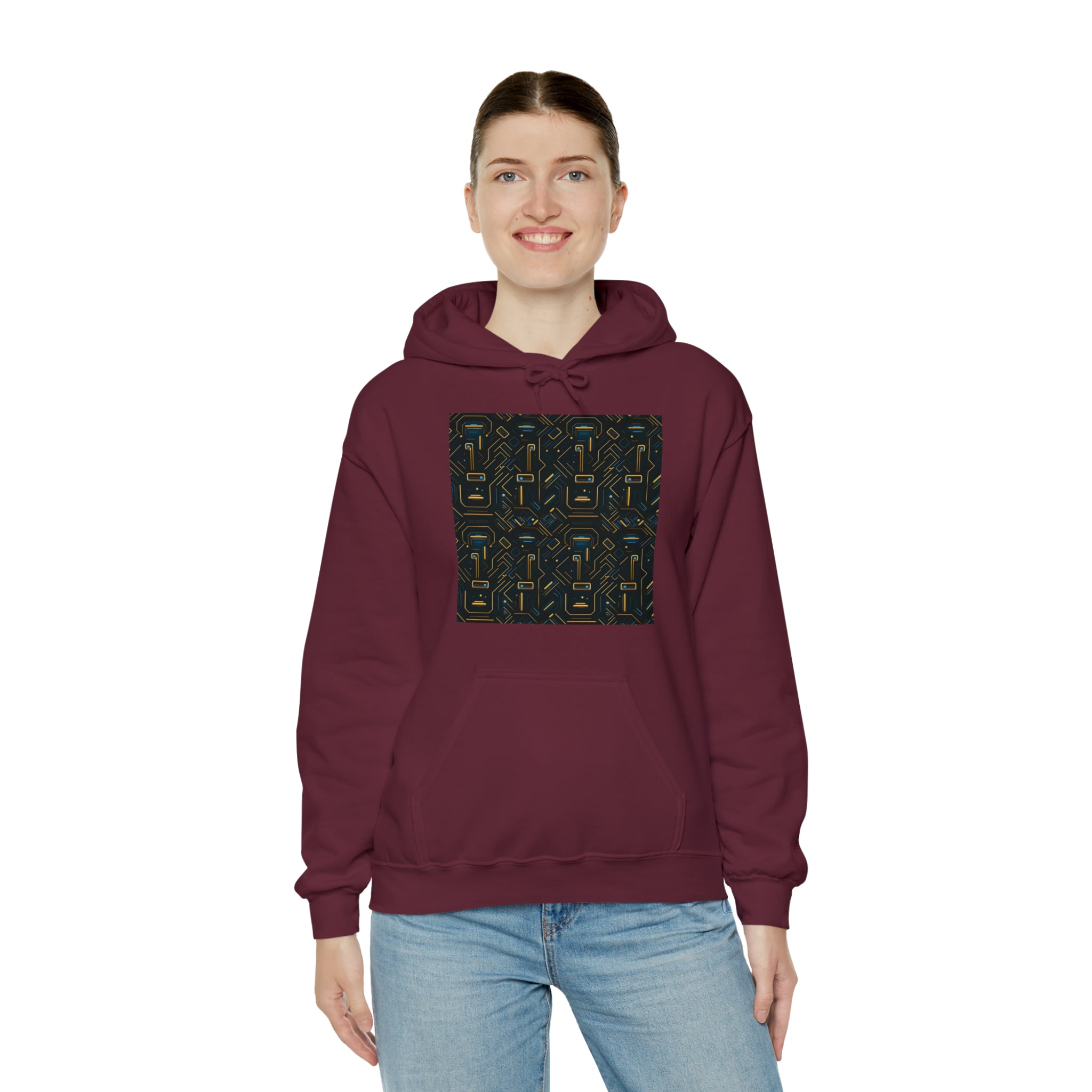 Unisex Heavy Blend™ Hooded Sweatshirt - Abstract Neon Designs 05