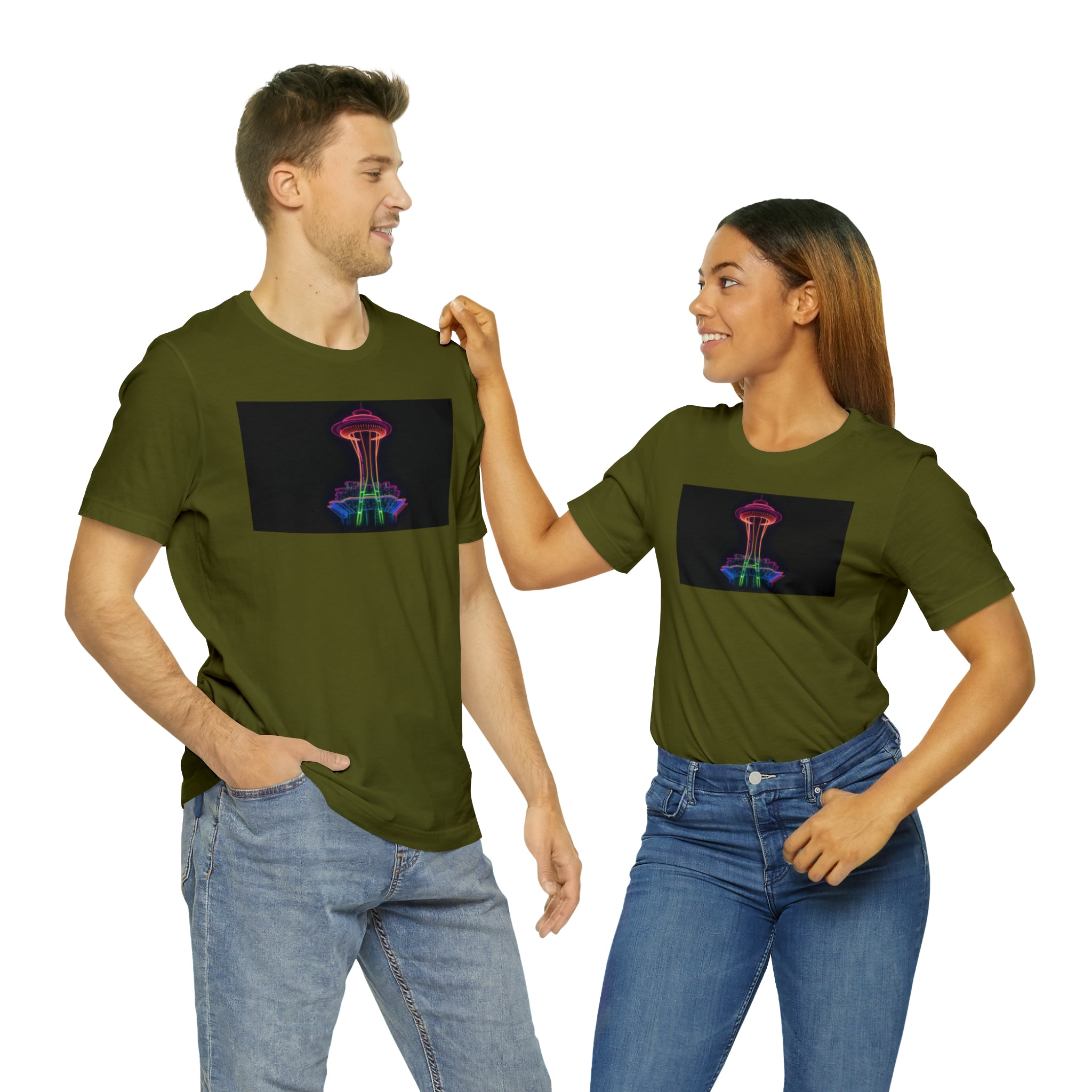 Unisex Jersey Short Sleeve Tee - Space Needle, Seattle, USA