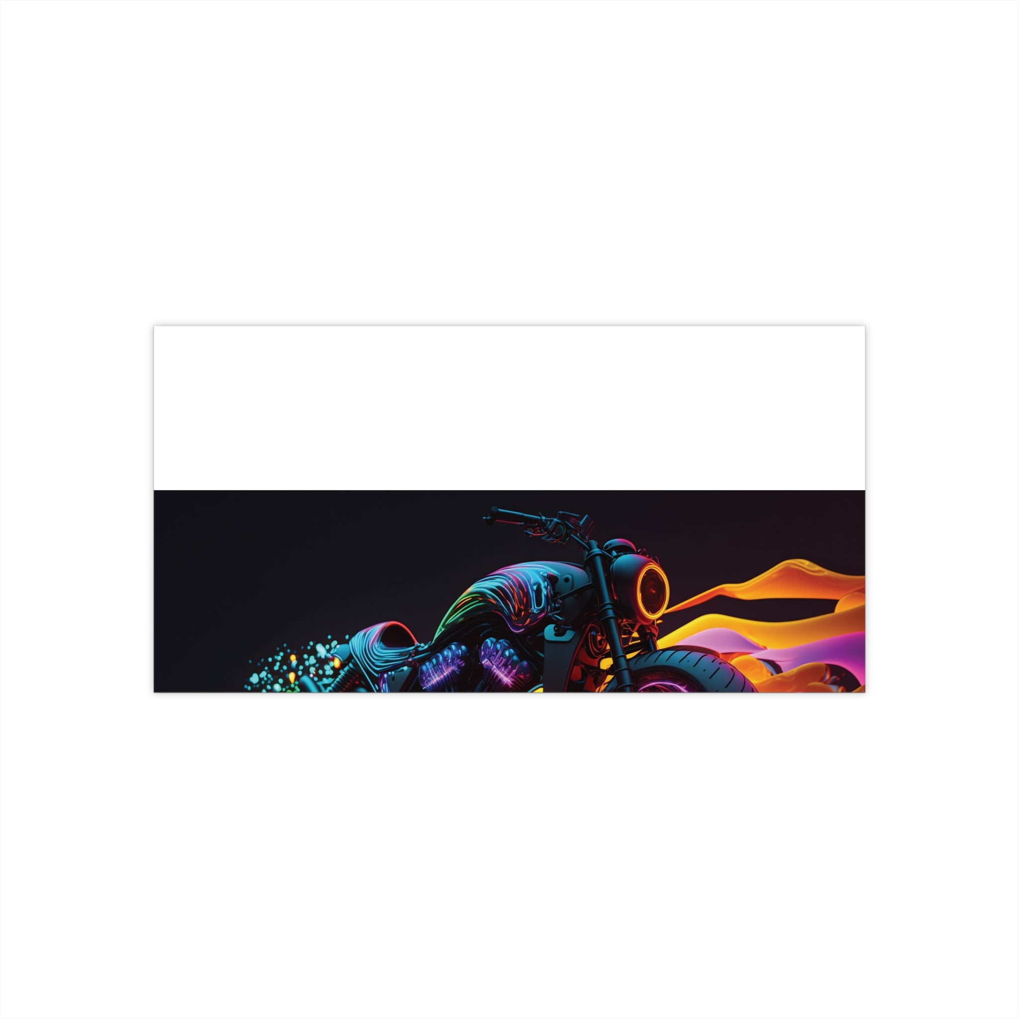 Bumper Stickers - Neon Motorcycle Design 07