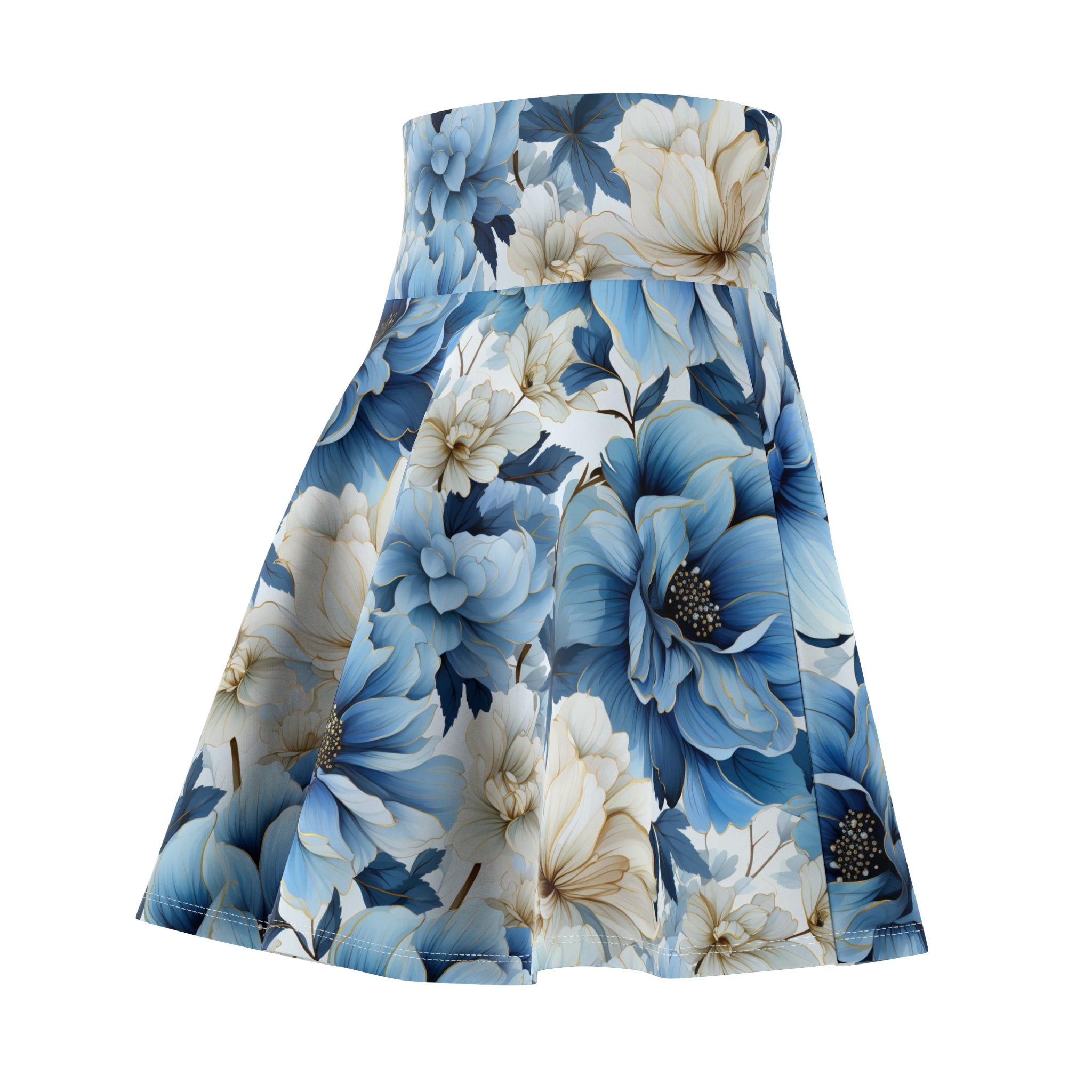 Women's Skater Skirt (AOP) - Seamless Watercolor Designs 02