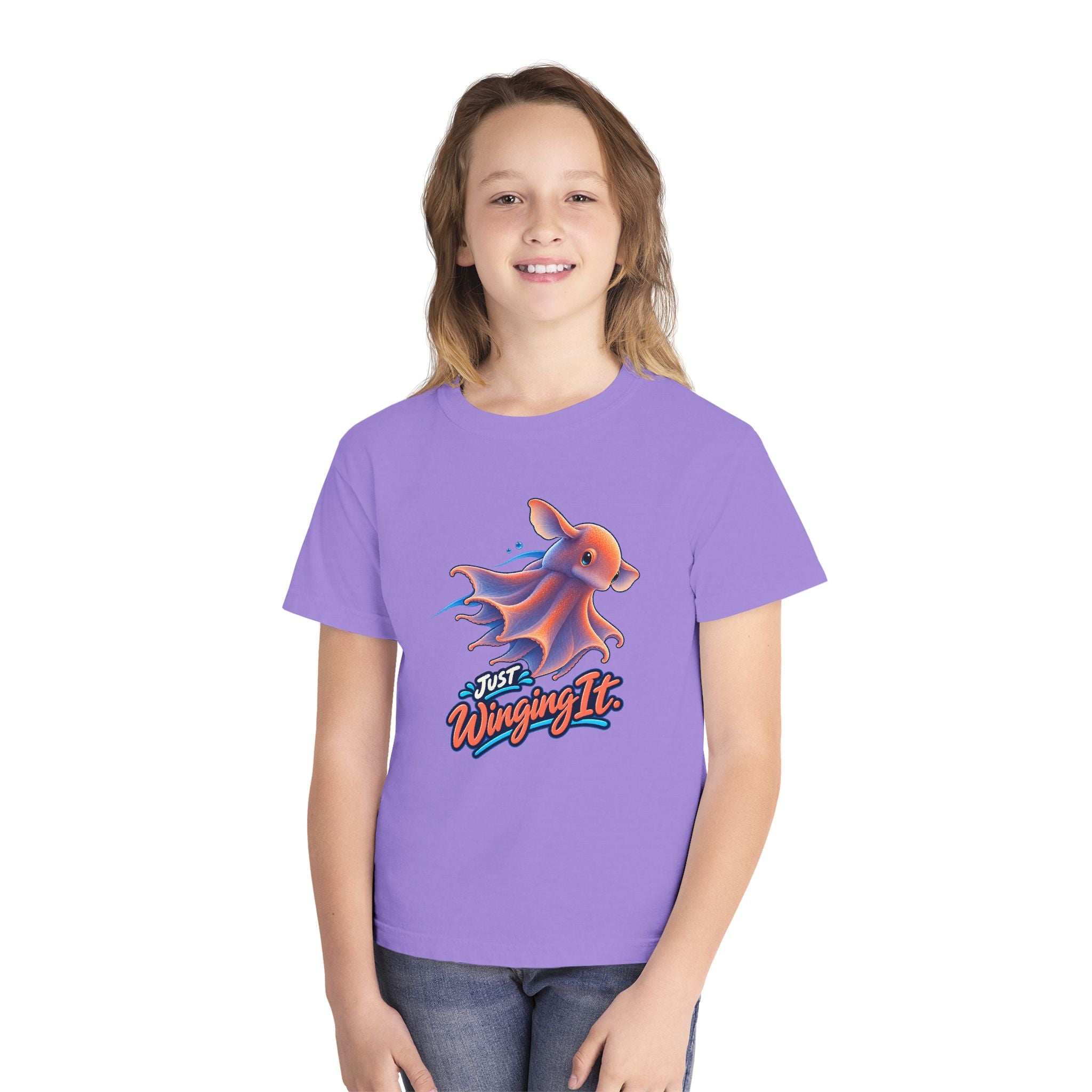 Youth Midweight Cotton Tee - Dumbo Octopus